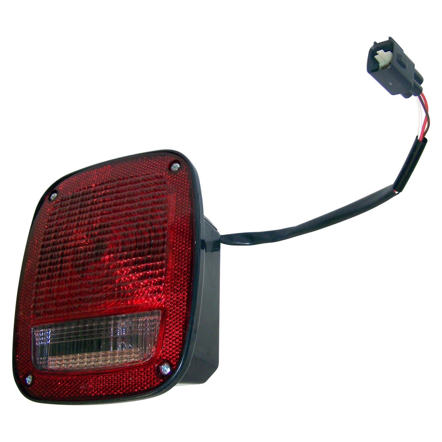 Crown Automotive Jeep Replacement Crown Automotive Jeep Replacement 56018648AC Right Tail Lamp for Jeep 1998-2006 TJ Wrangler, Has Square 4-Prong Connector