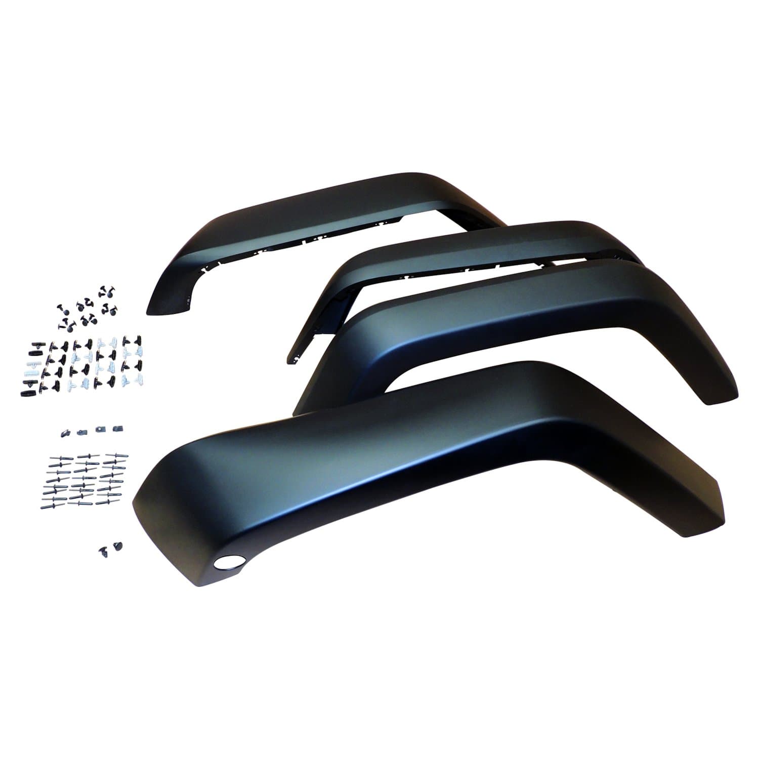 Crown Automotive Jeep Replacement Fender Flare Kit; Incl. 4 Smooth Flares/Retainers/Rivets; w/Smooth Body Color Flares;