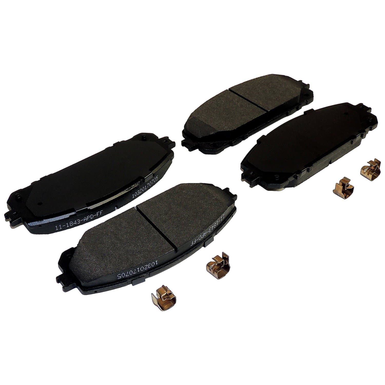 FRONT BRAKE PAD SET FOR 1619 JEEP KL CHEROKEE W/ DUAL PISTON BRAKE CALIPERS product image