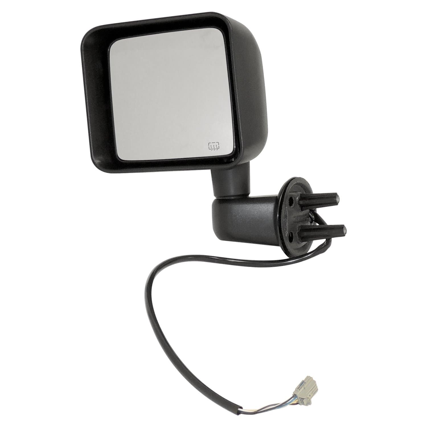 Crown Automotive Jeep Replacement Crown Automotive Jeep Replacement 68229611AA Left Power, Heated, Manual Folding Mirror for Select 2014 JK Wranglers, Black