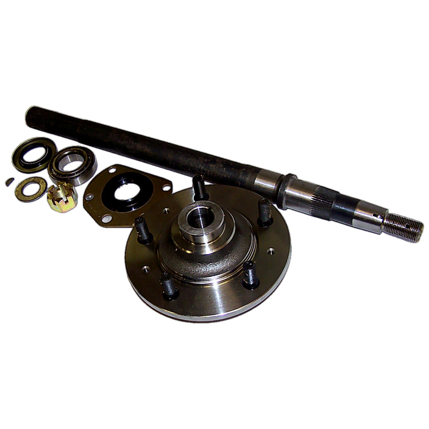 1976-1979 CJ-5 CJ w/ Quadra Trac; Right (Passenger Side); Includes Axle Shaft (22in long) Hub Bearing Seals Nut Washers Key & Instruction Sheet 1976-1979 CJ-7 CJ w/ Quadra Trac; Right (Passenger Side); Includes Axle Shaft (22in long) Hub Bearing product image