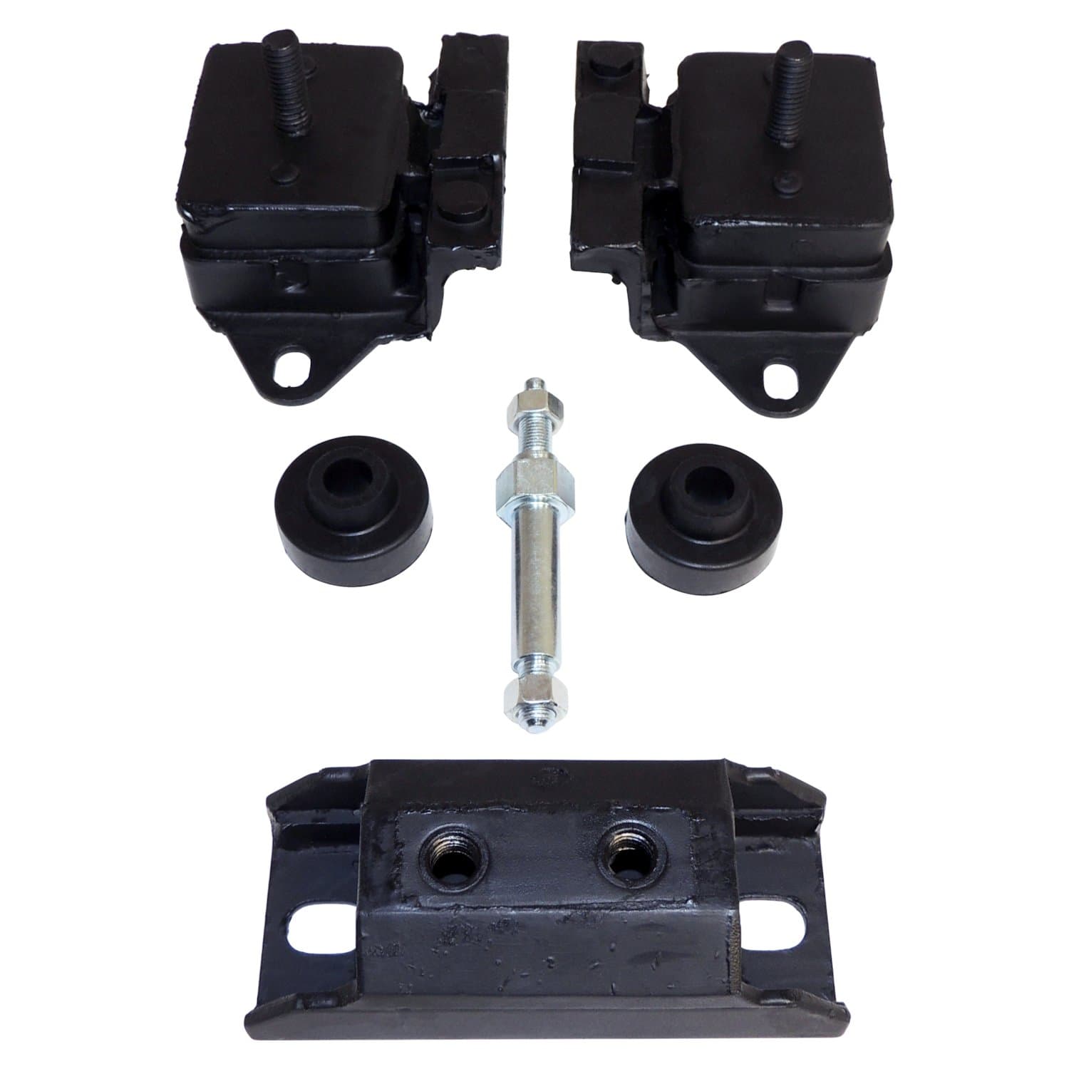 Crown Automotive Jeep Replacement Engine Mount Kit; Incl. 2 Engine Mounts/1 Transmission Mount/2 Insulators/1 Stud;