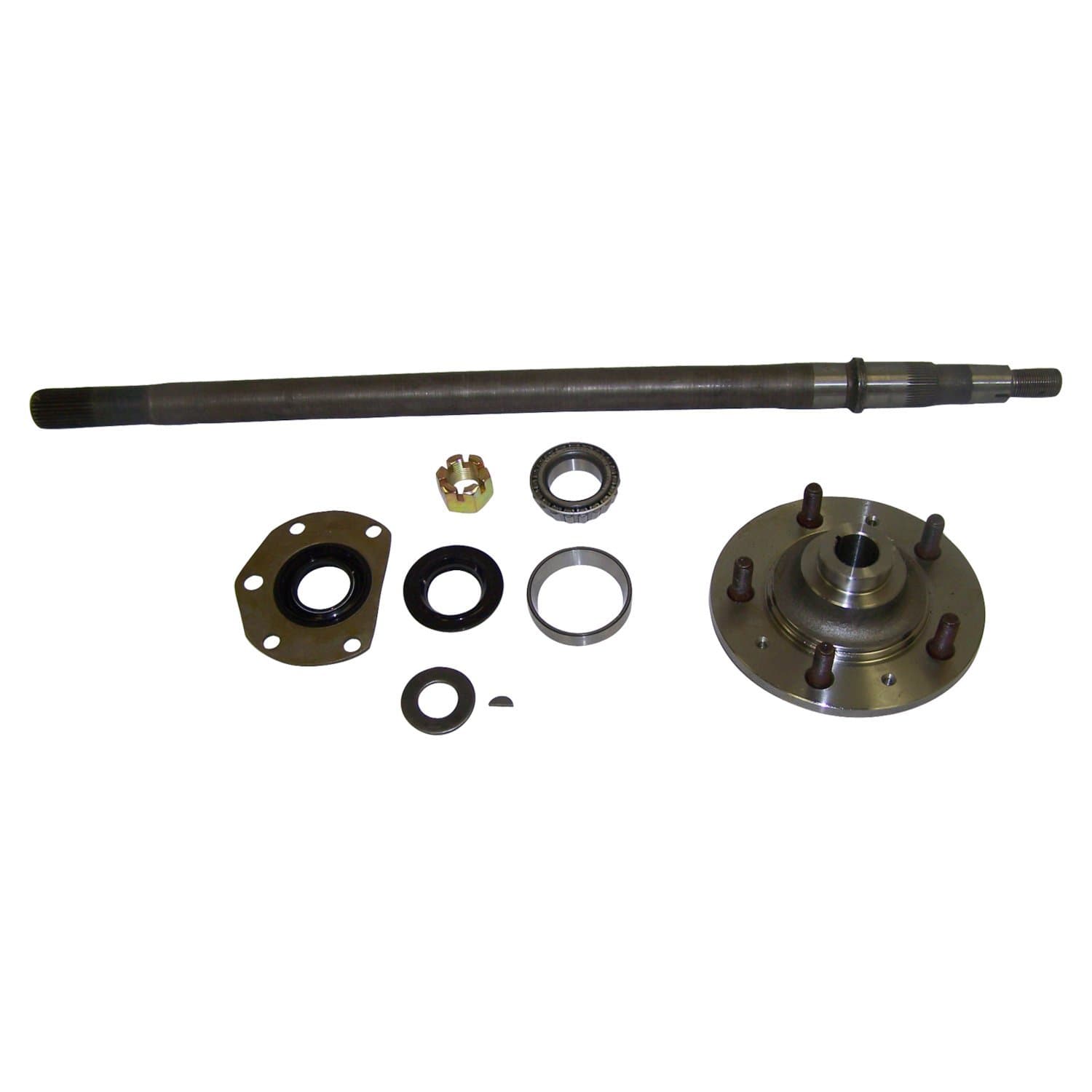 Crown Automotive Jeep Replacement 1982-1986 CJ-7 CJ Right (Passenger Side); Includes Axle Shaft (31-1/2in long) Hub Bearing Seals Nut Washers Key & Instruction Sheet 1982-1986 CJ-8 CJ Right (Passenger Side); Includes Axle Shaft (31-1/2in long) Hub Bearing Seals Nut Washers K