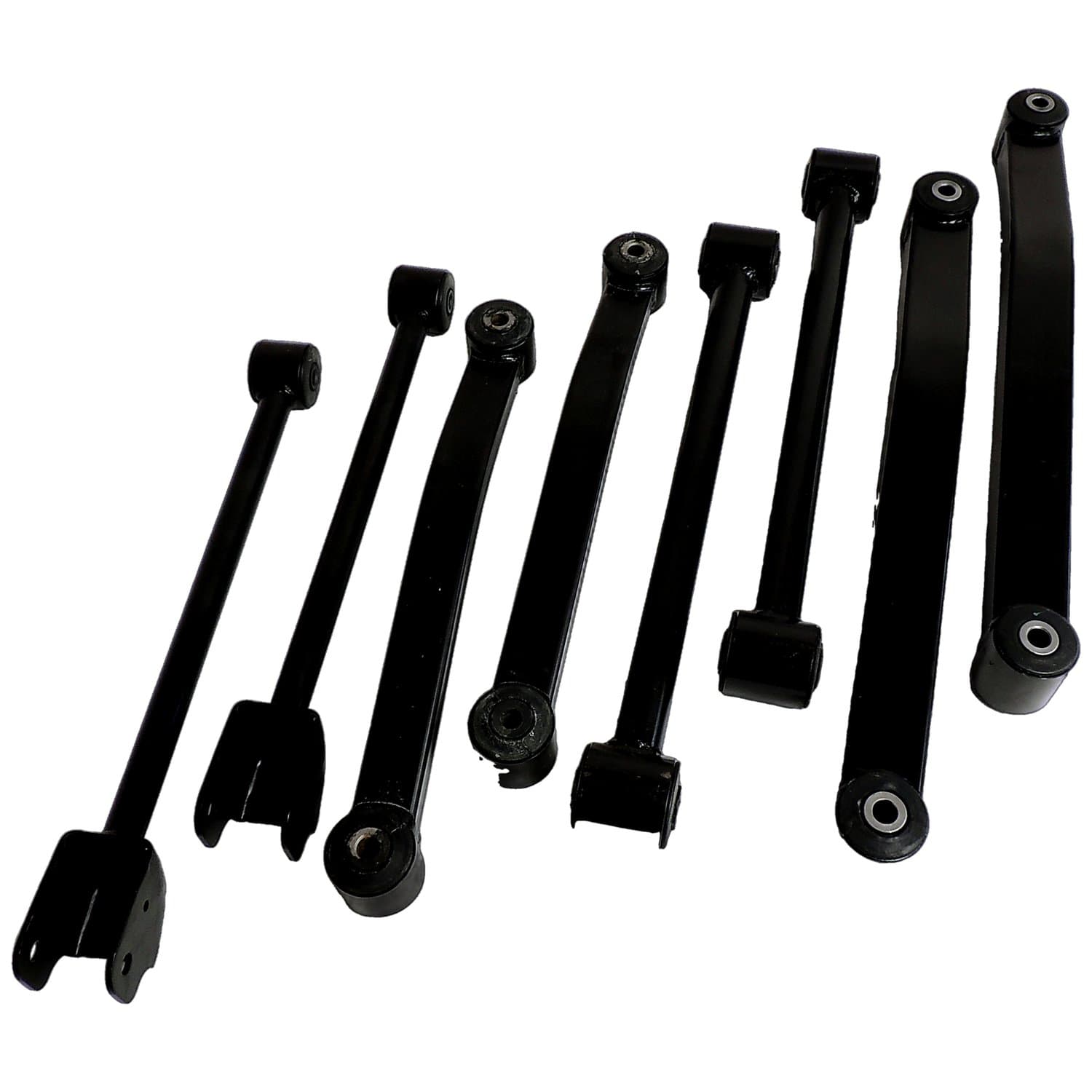 BLACK CONTROL ARM KIT FRONT AND REAR CONTROL ARM KIT;INCLUDES LEFT AND RIGHT FRONT AND REAR CONTROL ARMS;DOES NOT INCLUDE FRONT AXLE SIDE UPPER CONTROL ARM BUSHINGS product image