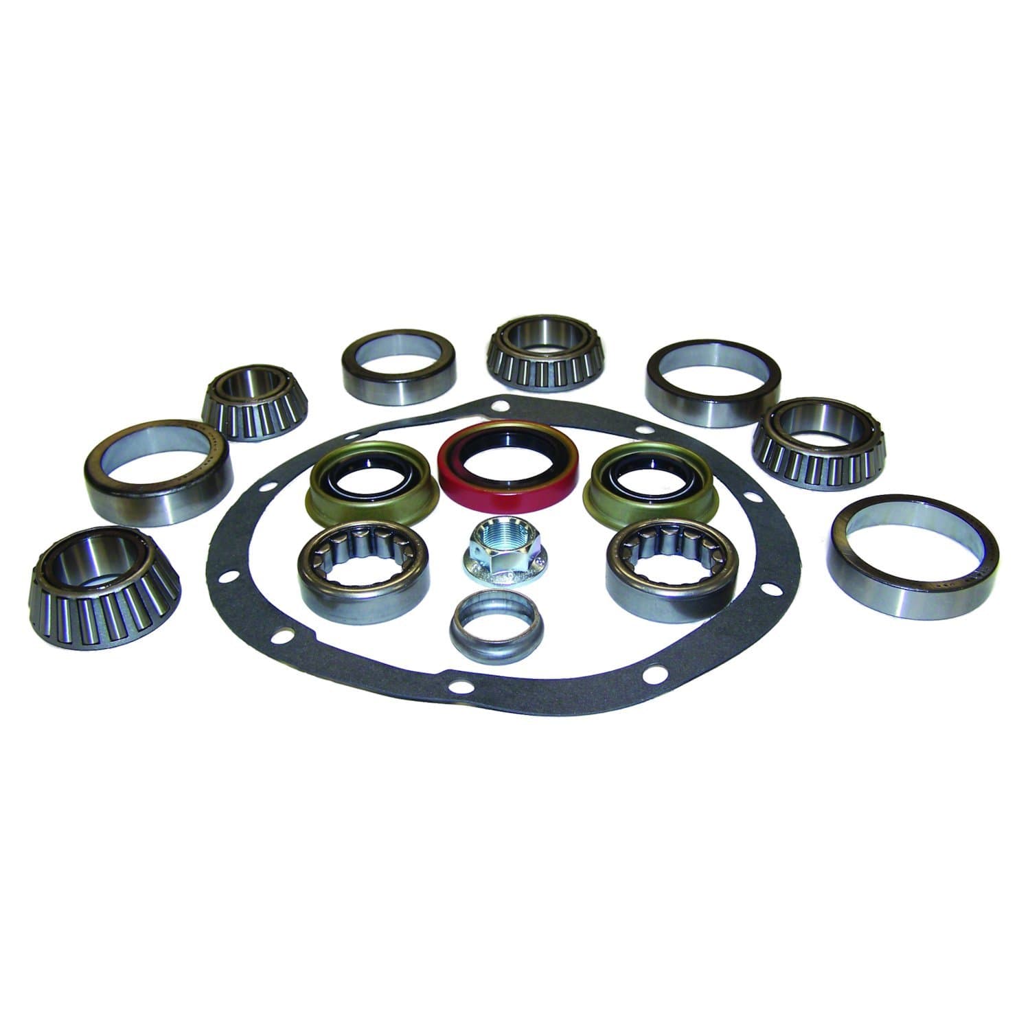Crown Automotive Jeep Replacement 1990-2001 XJ Cherokee MJ Comanche;1990-1995 YJ Wrangler;1993-1998 ZJ Grand Cherokee ZG (Europe) Grand Cherokee;1997-2006 TJ Wrangler;w/ Dana 35 Rear Axle; Includes Pinion & Differential Bearings Crush Sleeve Oil Seals Cover Gasket Axle Seals & Axle