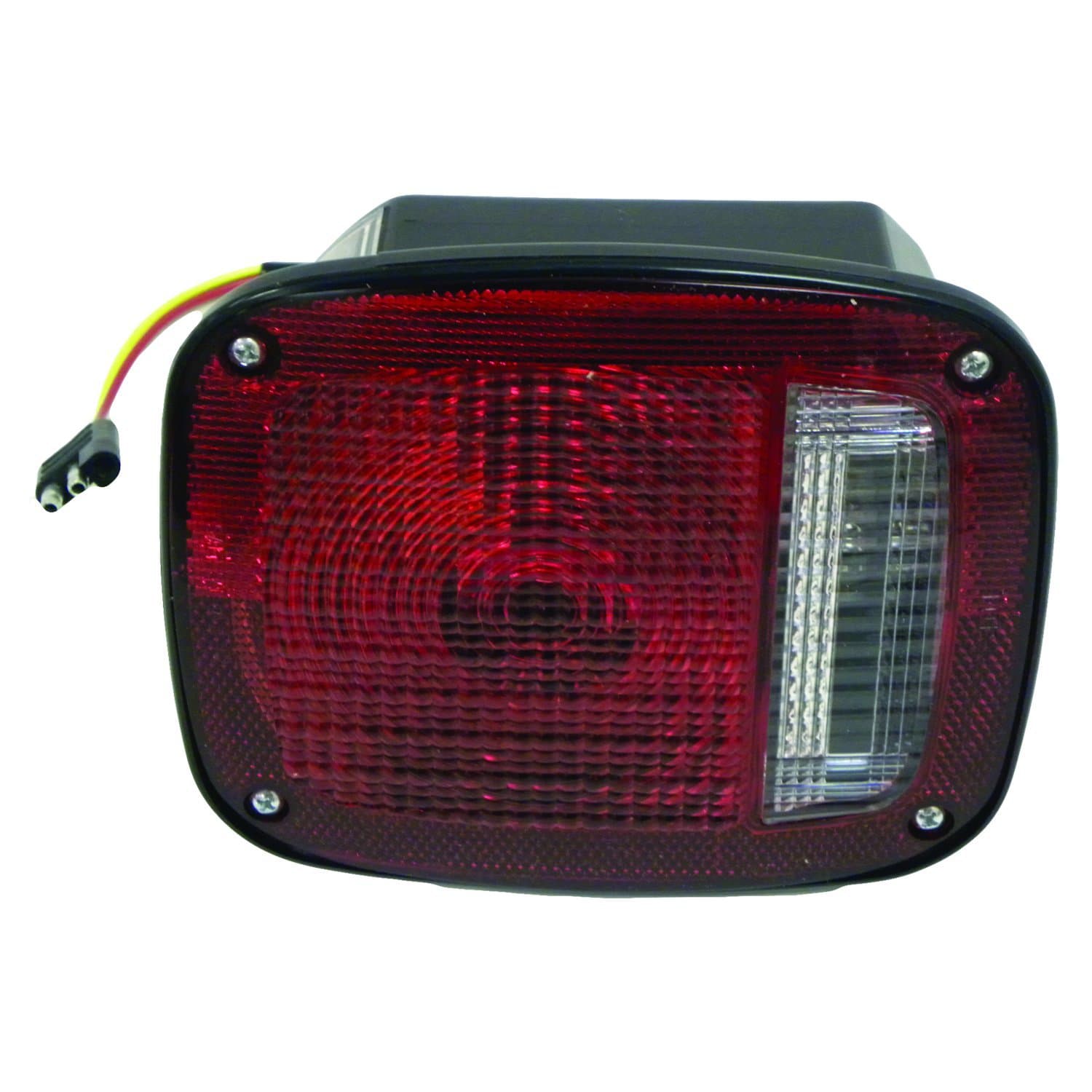Crown Automotive Jeep Replacement Crown Automotive Jeep Replacement J5457197 Left Tail Lamp w/ Black Body, w/ License Lamp Window for 1976-80 Jeep CJ-5, CJ-7