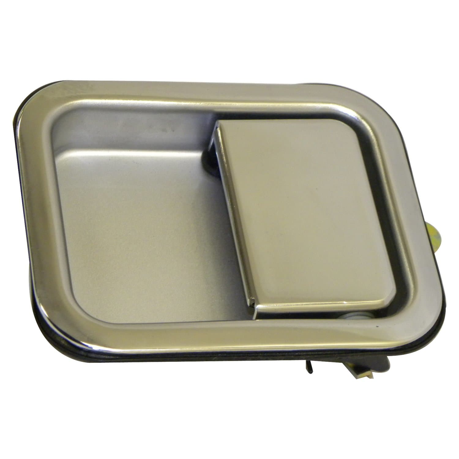 Crown Automotive Jeep Replacement 1981-1983 CJ-5 CJ w/ Full Steel Doors; Chrome; Left side 1981-1986 CJ-7 CJ w/ Full Steel Doors; Chrome; Left side 1981-1986 CJ-8 CJ w/ Full Steel Doors; Chrome; Left side 1987-1995 Wrangler YJ w/ Full Steel Doors; Chrome; Left side 1997-2006 Wrangler T