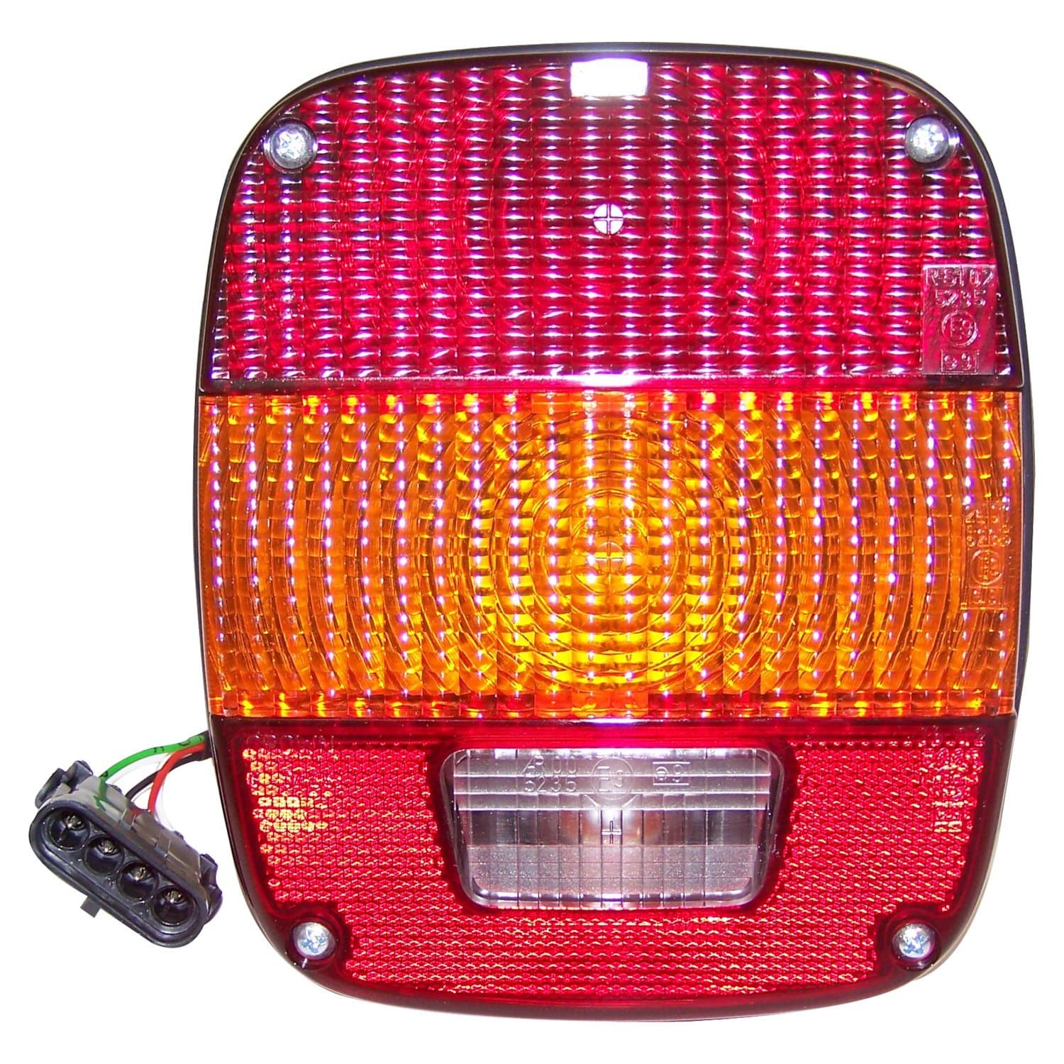 Crown Automotive Jeep Replacement Tail Light Assembly; For Use w/ Jeep 1981-1983 CJ-5/ 1981-1986 CJ-7/ 1981-1986 CJ-8 w/Europe And Australian Design Rules; 1987-1995 YJ Wrangler Europe;