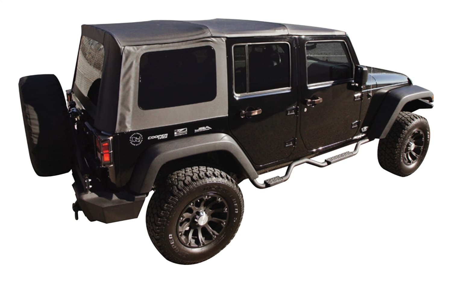 Crown Automotive Jeep Replacement 2007-2009 Wrangler JK w/ 4 Doors; Black Diamond; With Tinted Windows & Soft Upper Doors.
