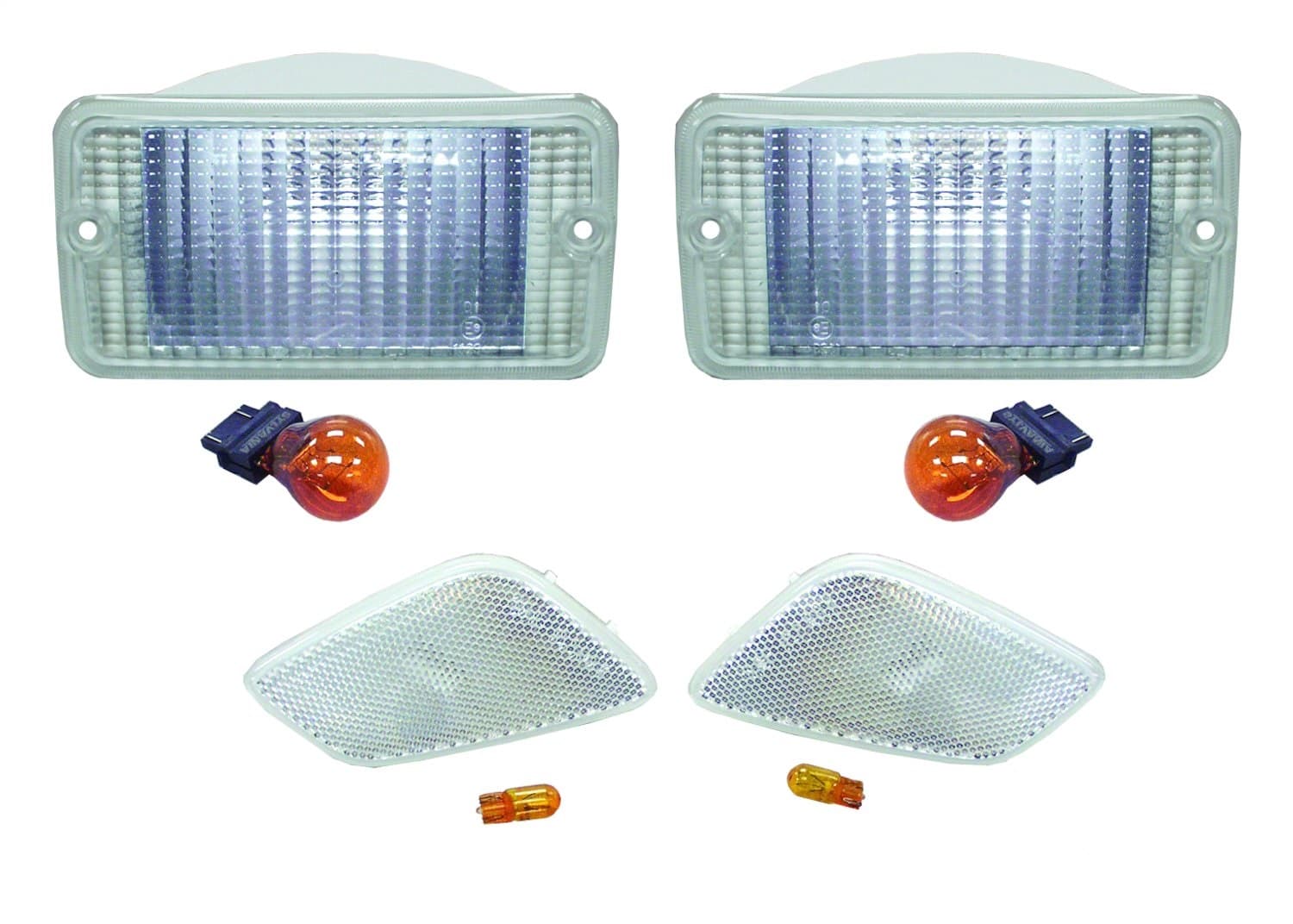 Crown Automotive Jeep Replacement RT Off-Road - Plastic Amber Parking & Side Marker Light Kit