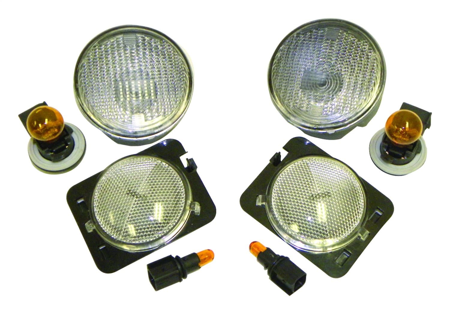 Crown Automotive Jeep Replacement RT Off-Road - Plastic Amber Parking & Side Marker Light Kit