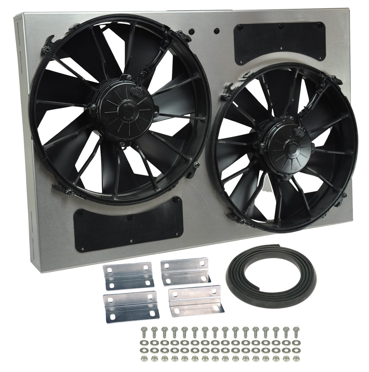 Derale 16826 Powerpack - High Output Dual 12 Electric RAD Fan/Aluminum Shroud Kit product image
