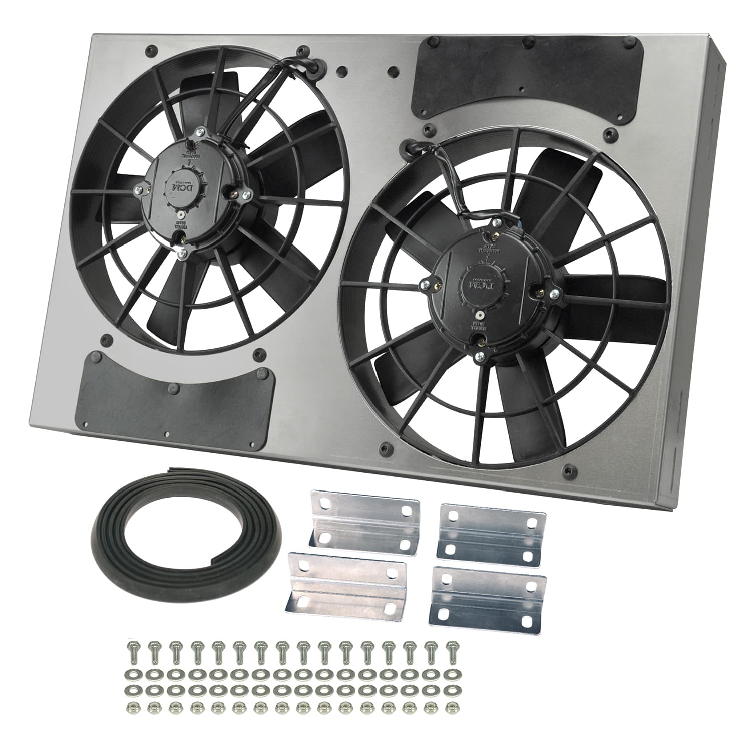 Derale 16831 Powerpack - High Output Dual 11 Electric RAD Fan/Aluminum Shroud Kit product image