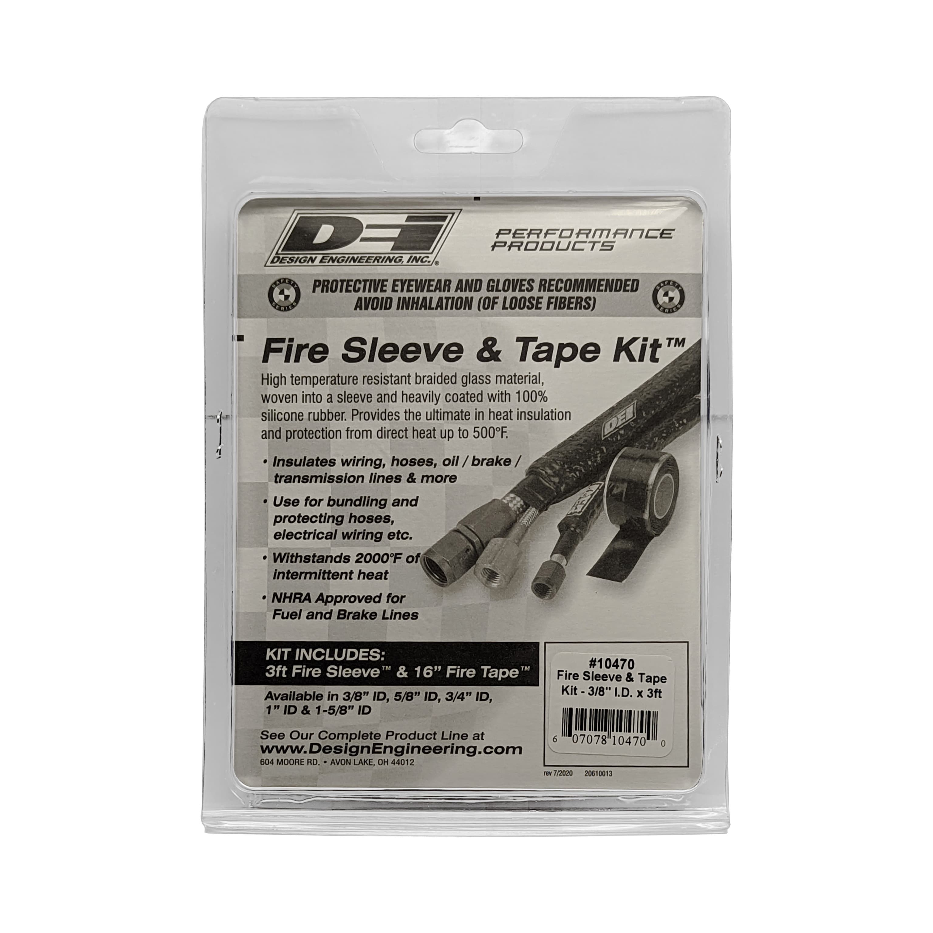 DEI 10470 Fire Sleeve & Tape Kit 0.375 ID x 36 010470 product image