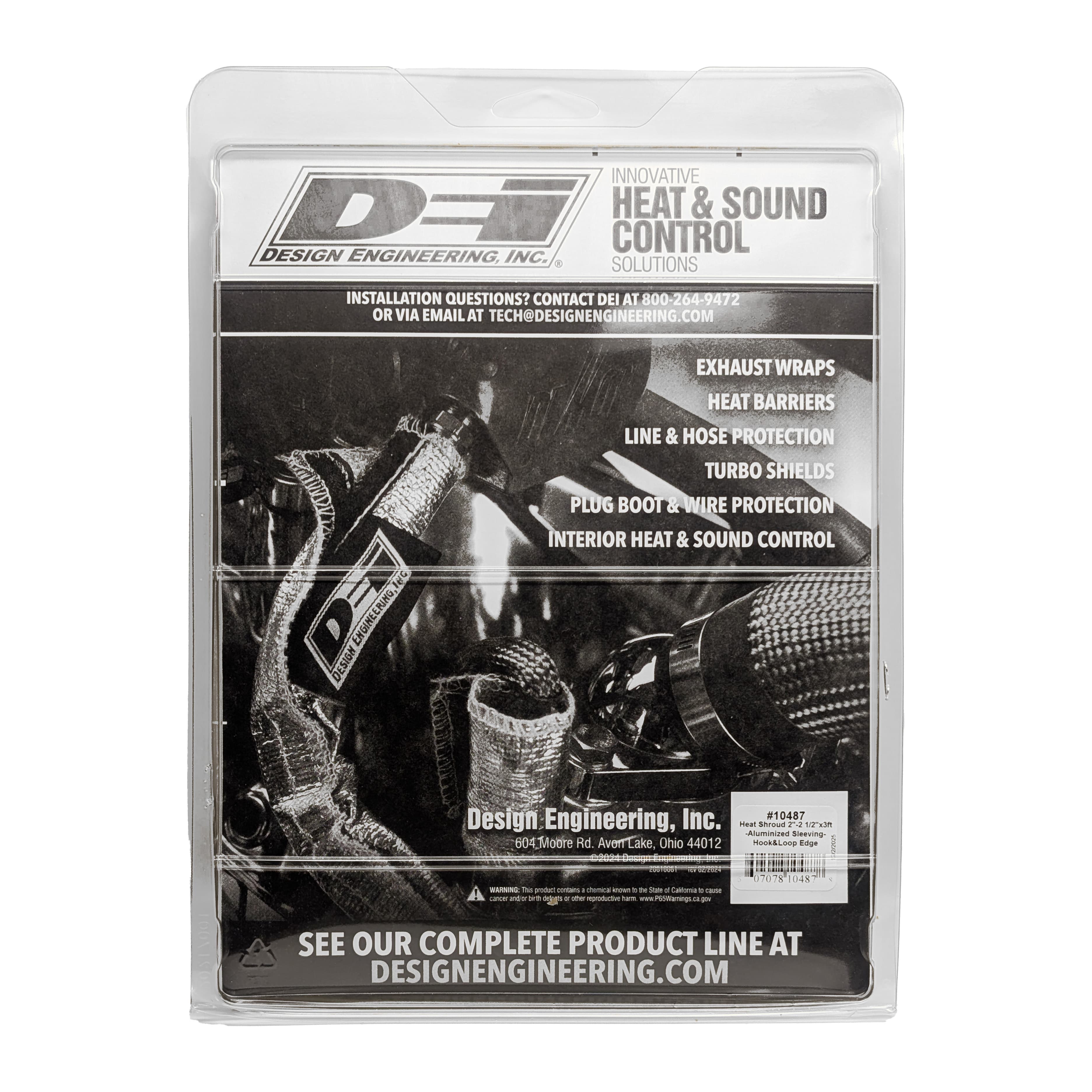 DEI Heat Shroud - 2-12in x 3ft - Aluminized Sleeving-hook and loop edge product image