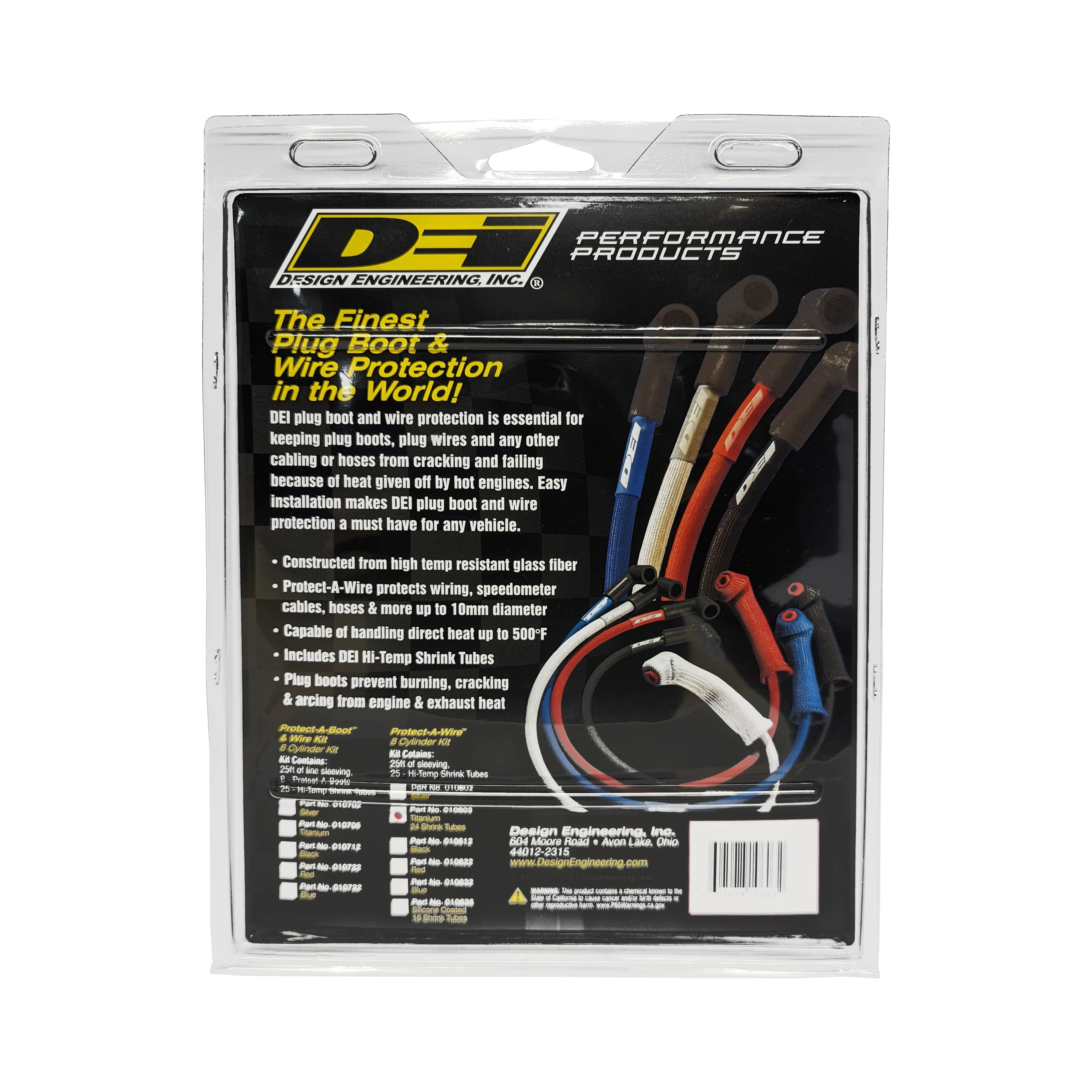 DEI Protect-A-Wire - 8 Cylinder - 25ft - Titanium Sleeving wWire Markers product image