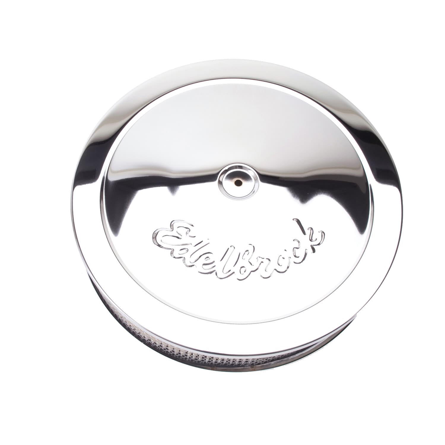 Edelbrock 1221 Pro-Flo Chrome 14 Round Air Cleaner with 3 Paper Element (Deep Flange) product image