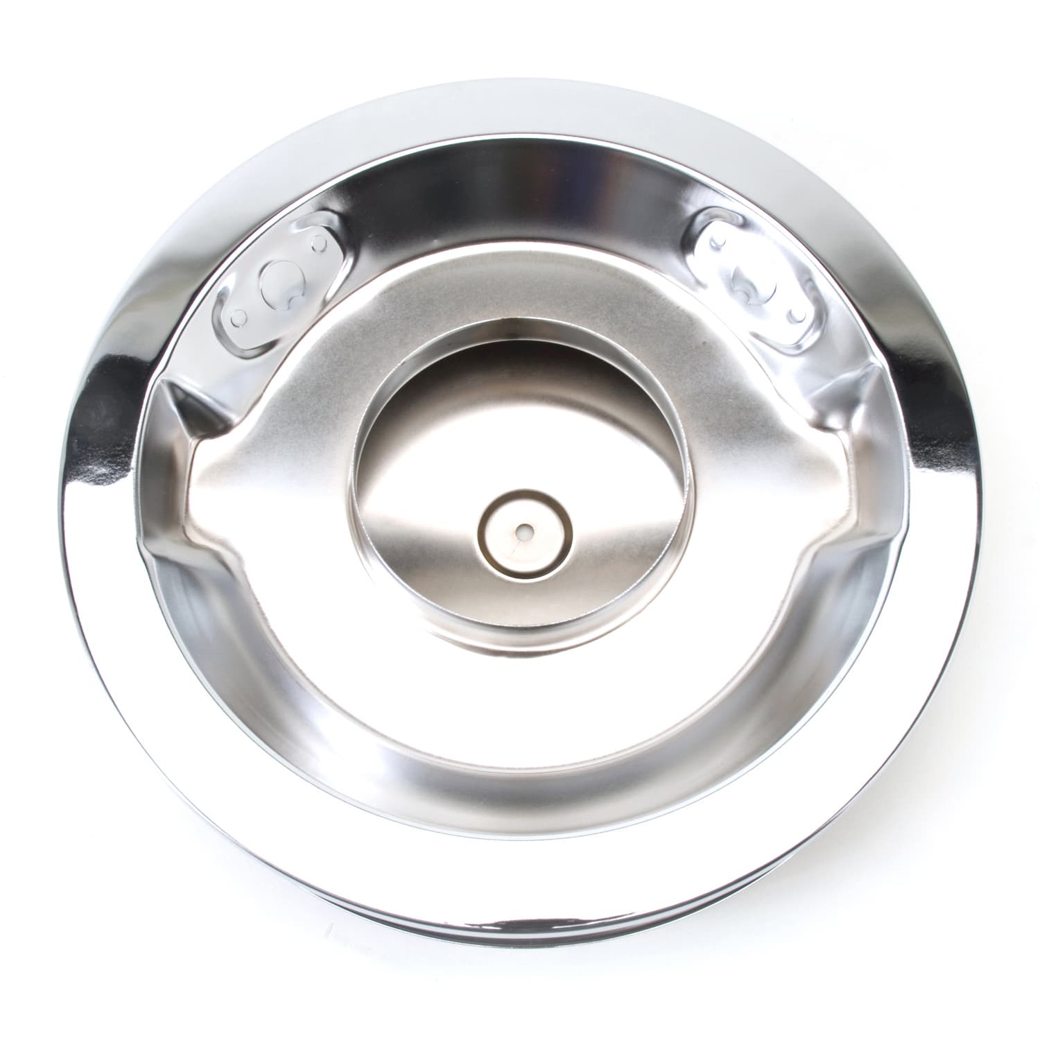 Edelbrock 1221 Pro-Flo Chrome 14 Round Air Cleaner with 3 Paper Element (Deep Flange) product image