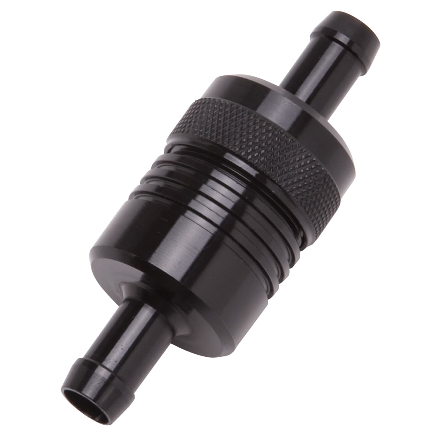 Fuel Filter, Aluminum, 3" x 01/ 1/8", 3/8" Inlet/Outlet, Black product image