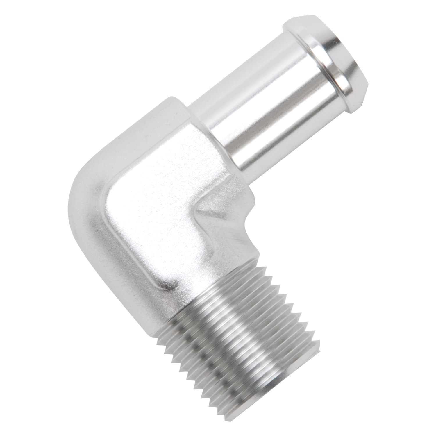 Edelbrock 8179 Heater Hose End Fitting - 90Ã‚° with 1/2 NPT and 5/8 Barb. product image