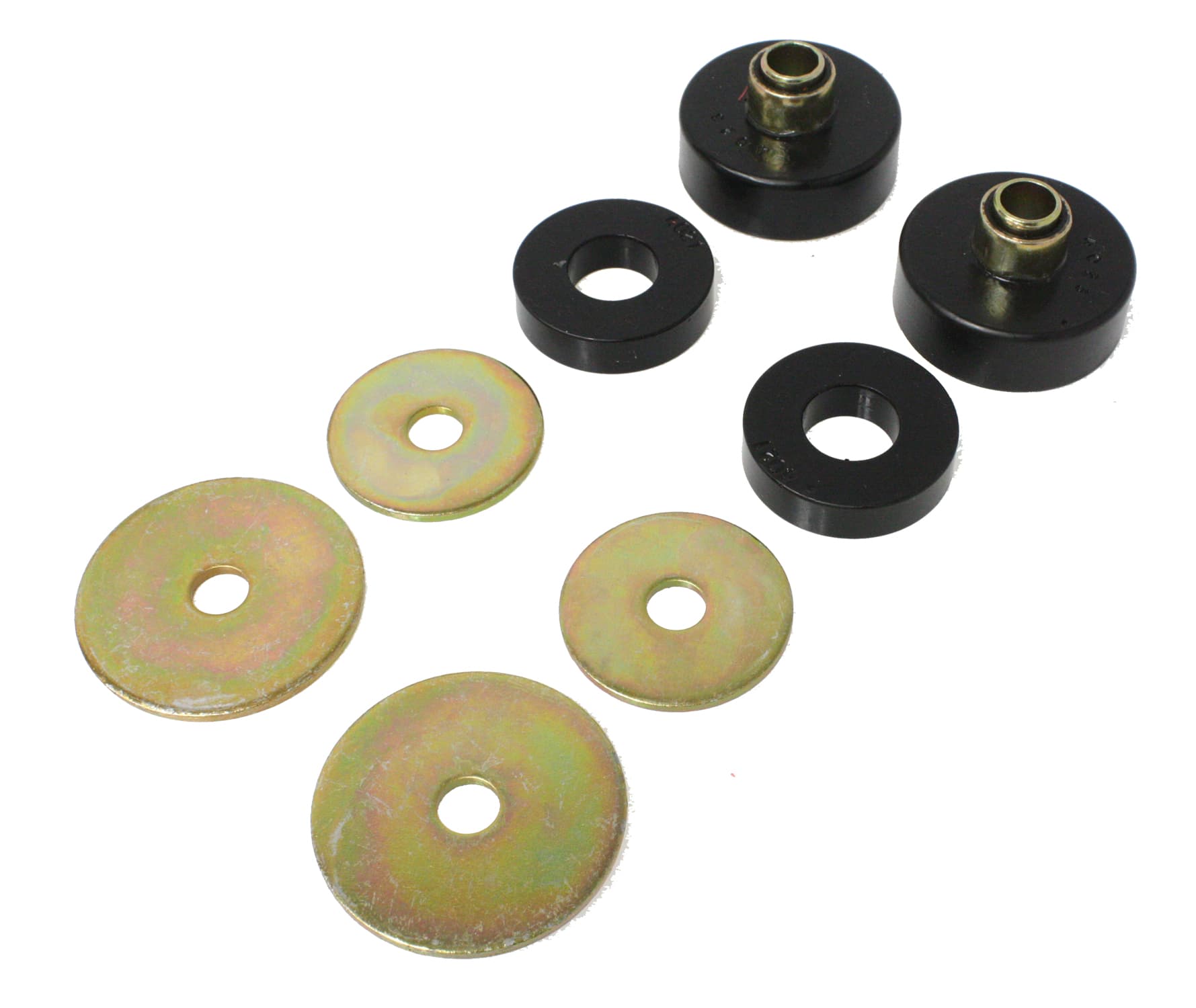 UNIVERSAL FIRM BODY MOUNT BUSHINGS W/2 COMPLETE MOUNTSBLKPERFORMANCE POLYURETHANE product image