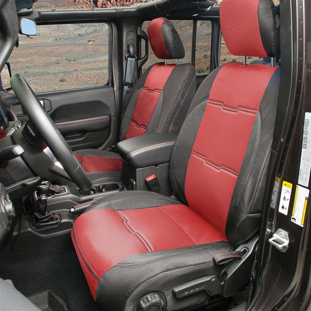 Smittybilt Smittybilt Gen 2 Front and Rear Neoprene Seat Cover Set - Black/Red