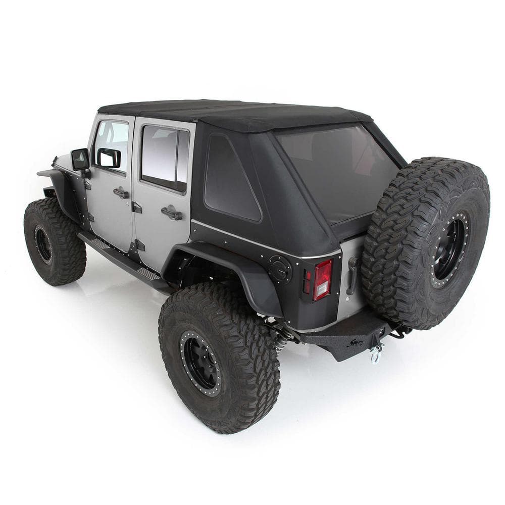 Smittybilt 0718 WRANGLER JK 4DR BOWLESS COMBO TOP W/TINTED WINDOWS & NO UPPER DOORS; BLACK DIAMOND