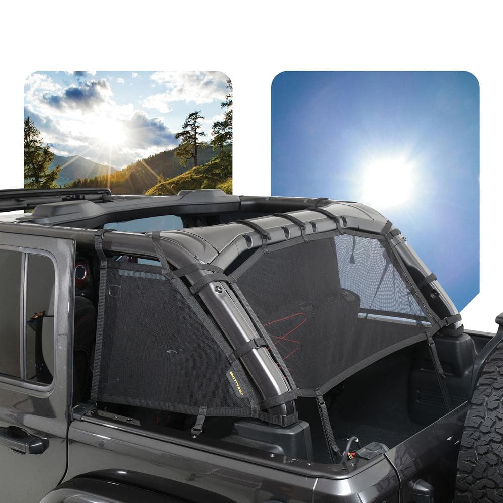 Smittybilt Extended Shade Top Sides/Rear - Mesh (18+ JLU)