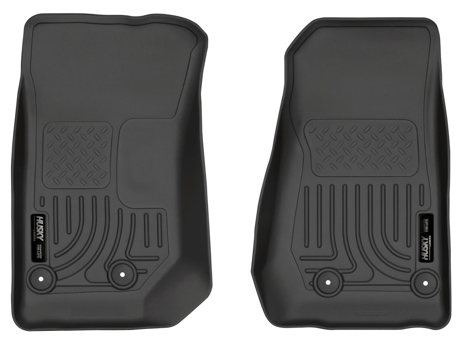 Husky Liners 1416 WRANGLER JK 2/4 DOOR FRONT FLOOR LINER WEATHERBEATER BLACK