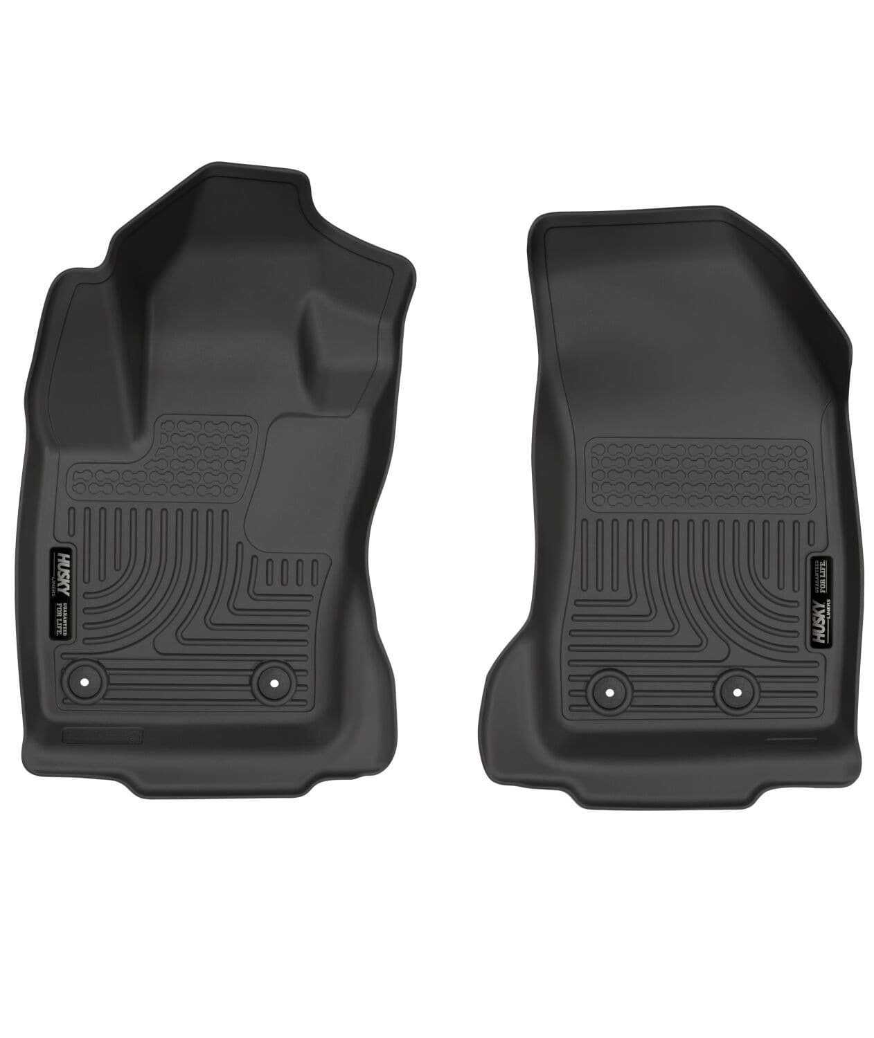 Husky Liners 1523 RENEGADE BLACK FRONT ROW FLOOR LINERS XACT CONTOUR SERIES