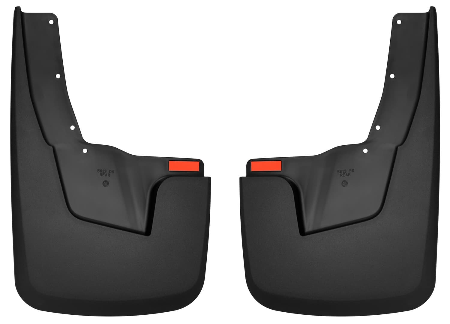 Husky Liners 19C RAM 1500 VEHICLE HAS RAM OEM FENDER FLARES BLACK REAR WHEEL MUD GUARDS