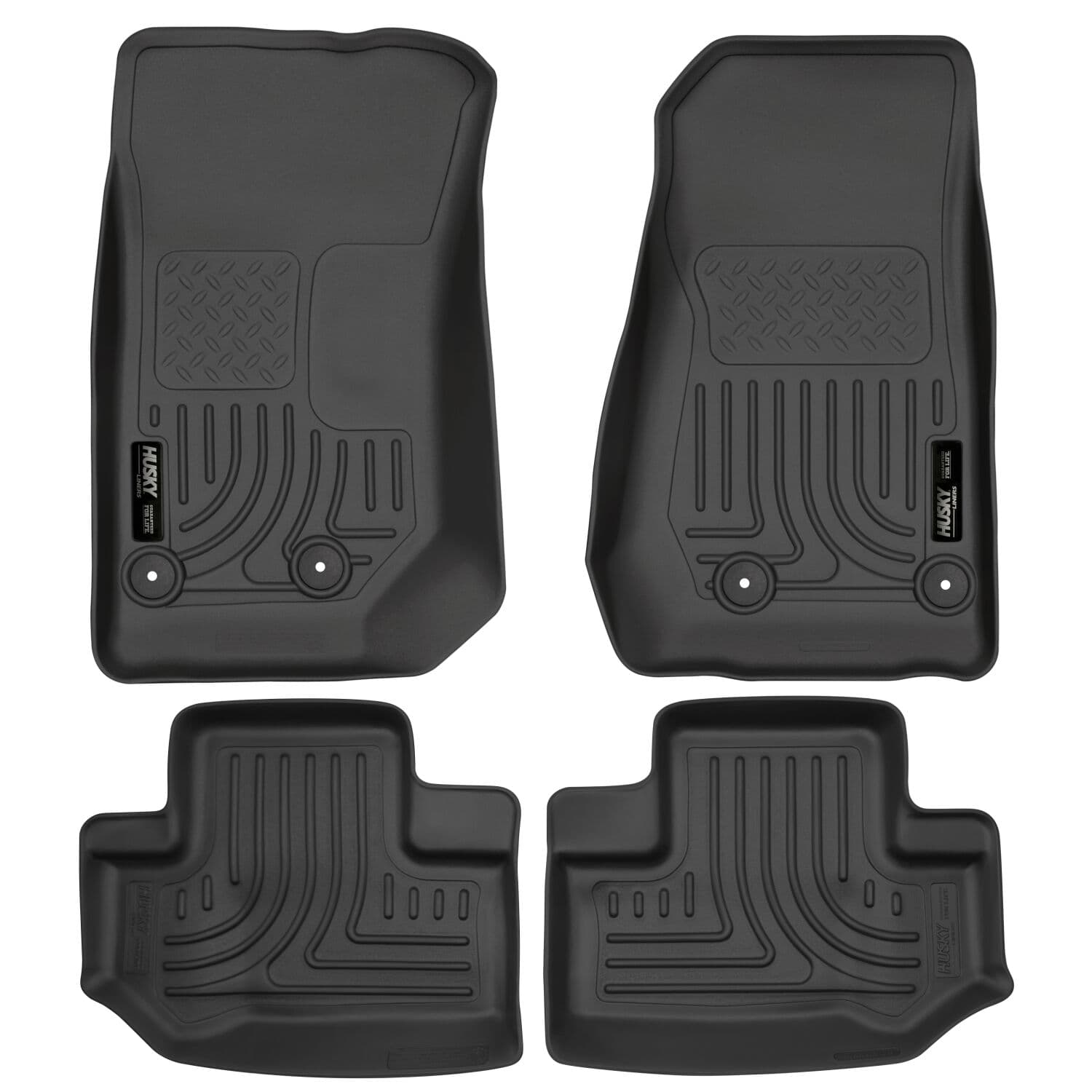 1118 Wrangler JK 2dr Weatherbeater Front & 2nd Row Floor Liner Black