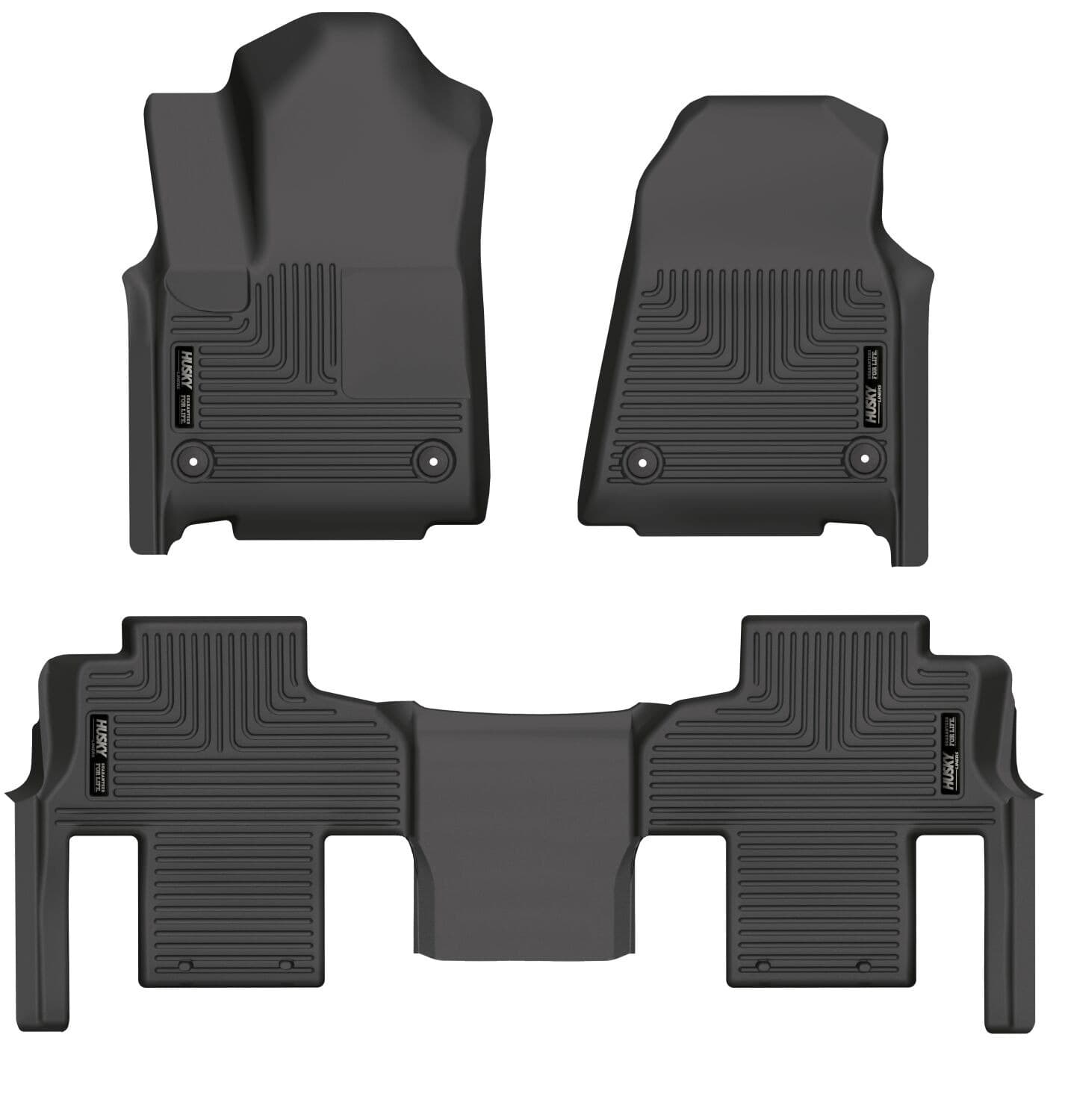 2223 GRAND WAGONEER/WAGONEER FRONT AND SECOND ROWS FLOOR LINER BLACK product image