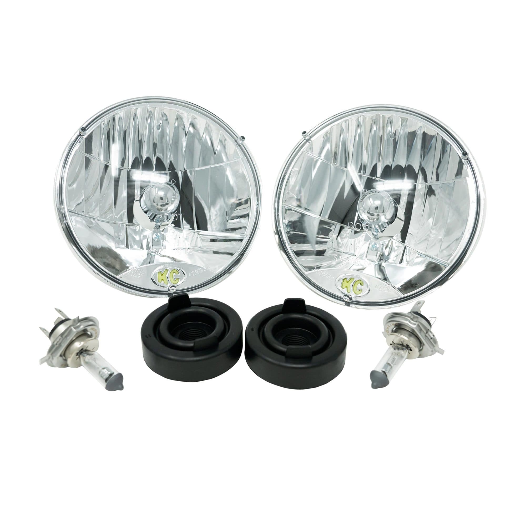 KC HiLiTES 42301 KC Headlight H4 Halogen 7in Dot 2-Light 1997-2006 Jeep Wrangler TJ product image