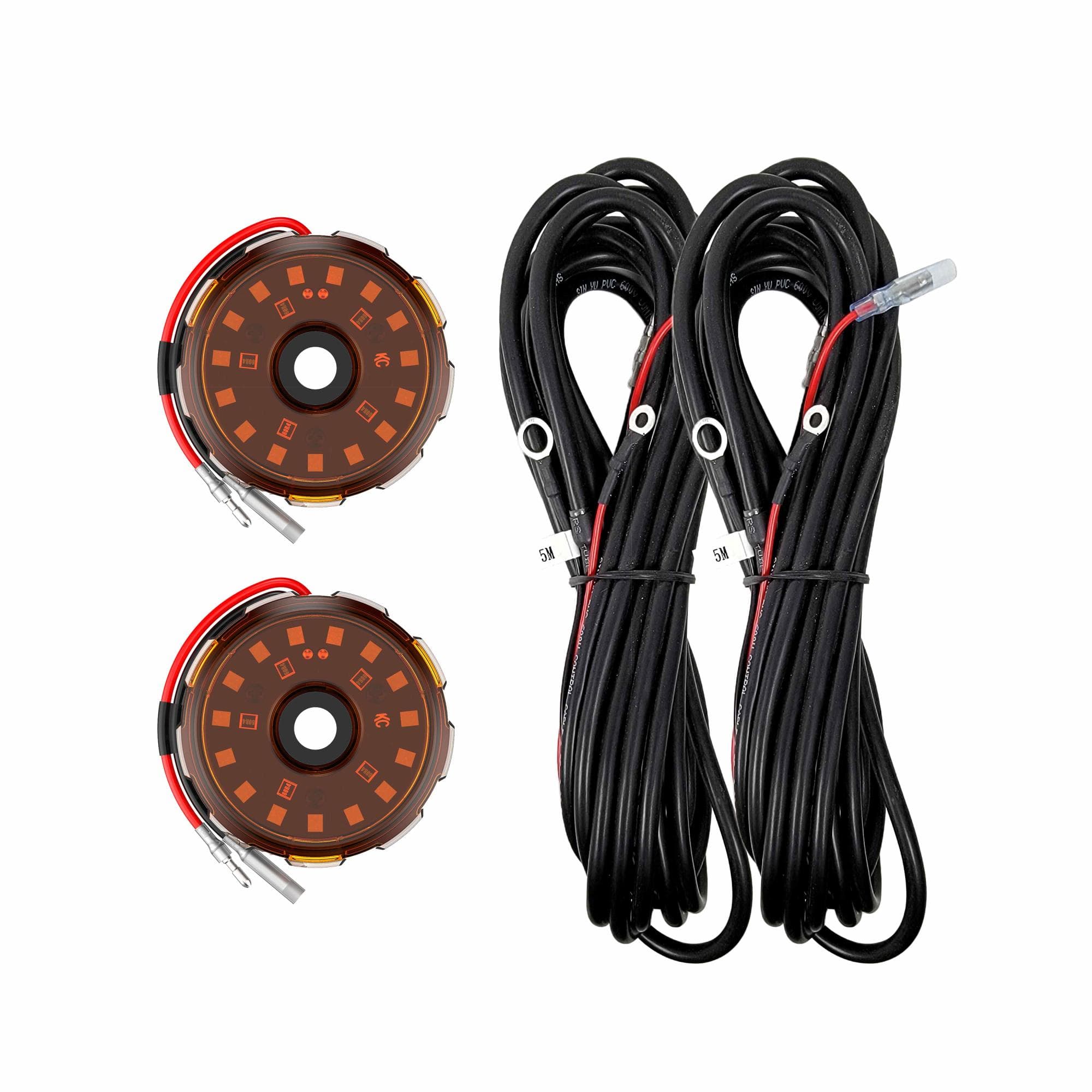 KC HiLiTES KC HiLiTES 6336 KC Two-Light Add-On Cyclone V2 Kit - Amber - 5.0 Meters Long
