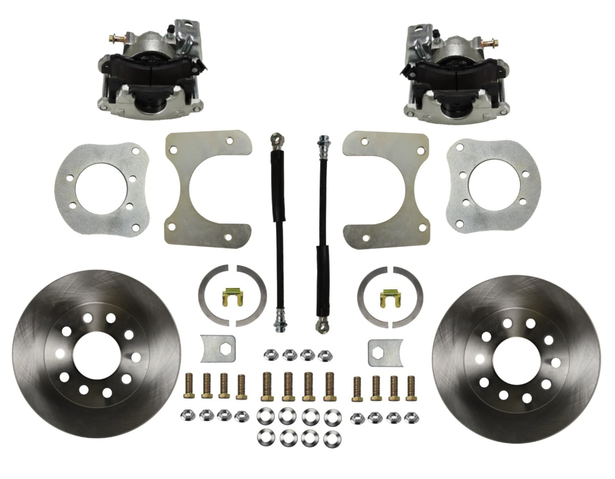 Leed Brakes RC3001 Rear Disc Brake Kit with Plain Rotors and Zinc Plated Calipers product image