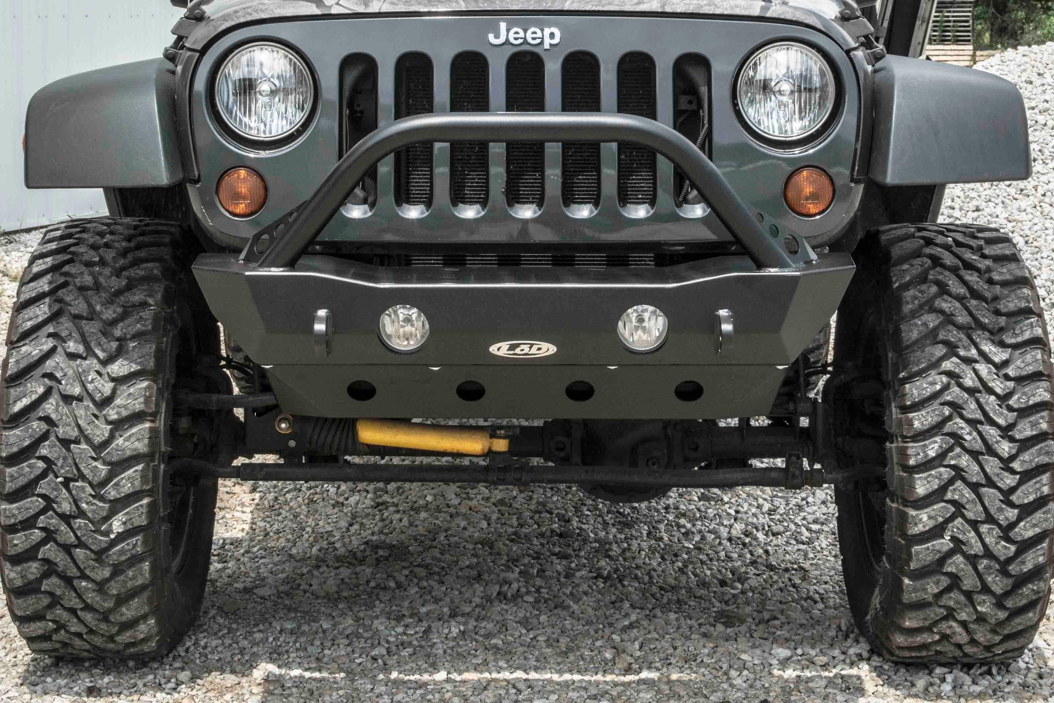 LOD Destroyer Shorty Front Bumper w/ Bull Bar Black Powder Coated - JK product image