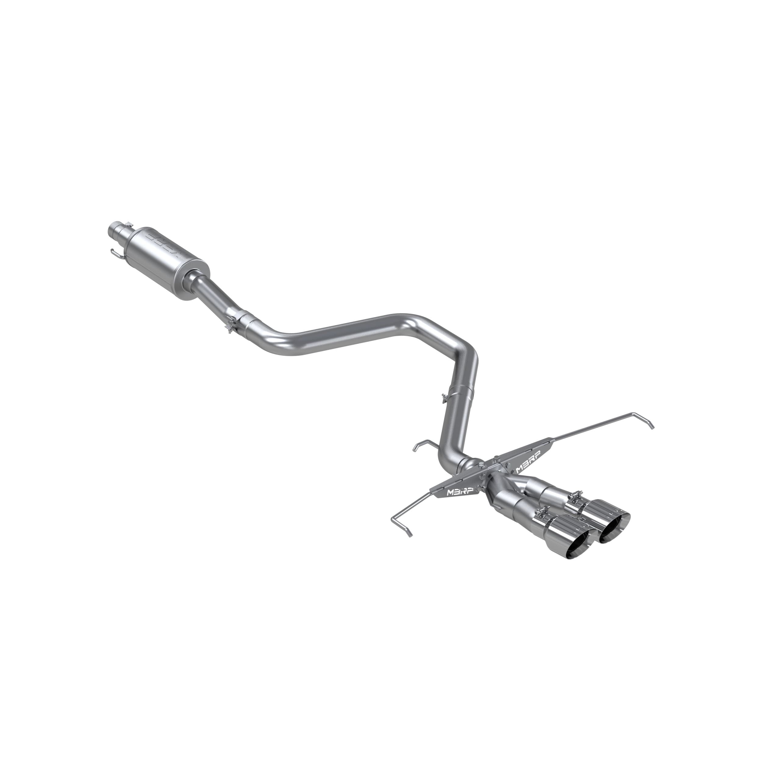 2019-2021 Hyundai Veloster Armor Lite Aluminized Steel 3 Inch Cat Back Dual Split Center Rear Exit Exhaust Sytem MBRP product image