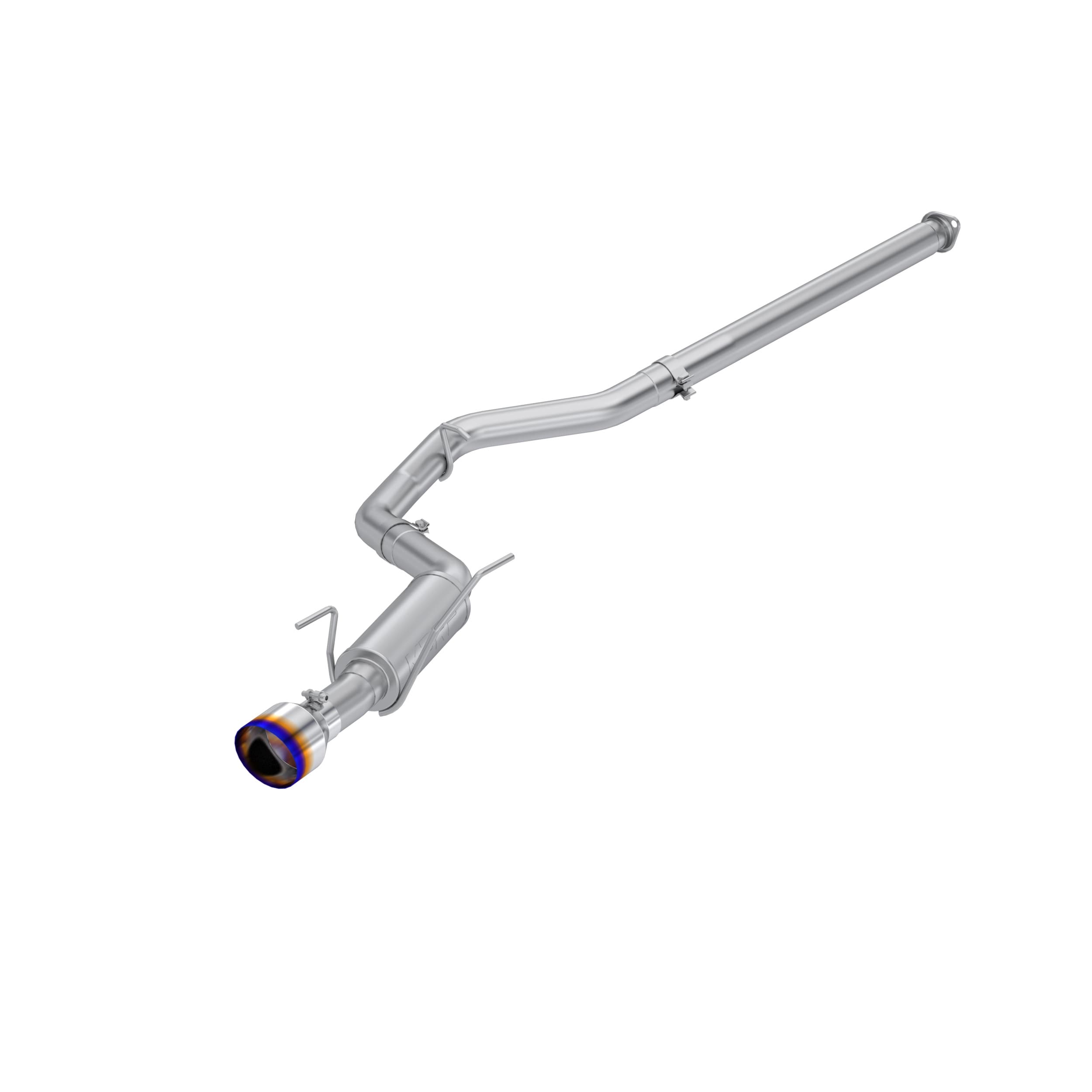 Armor Pro Cat Back Performance Exhaust System; 3 in. Tubing; Single Rear Exit; T304 Stainless Steel; 5.0 in. Burnt End Tip; product image
