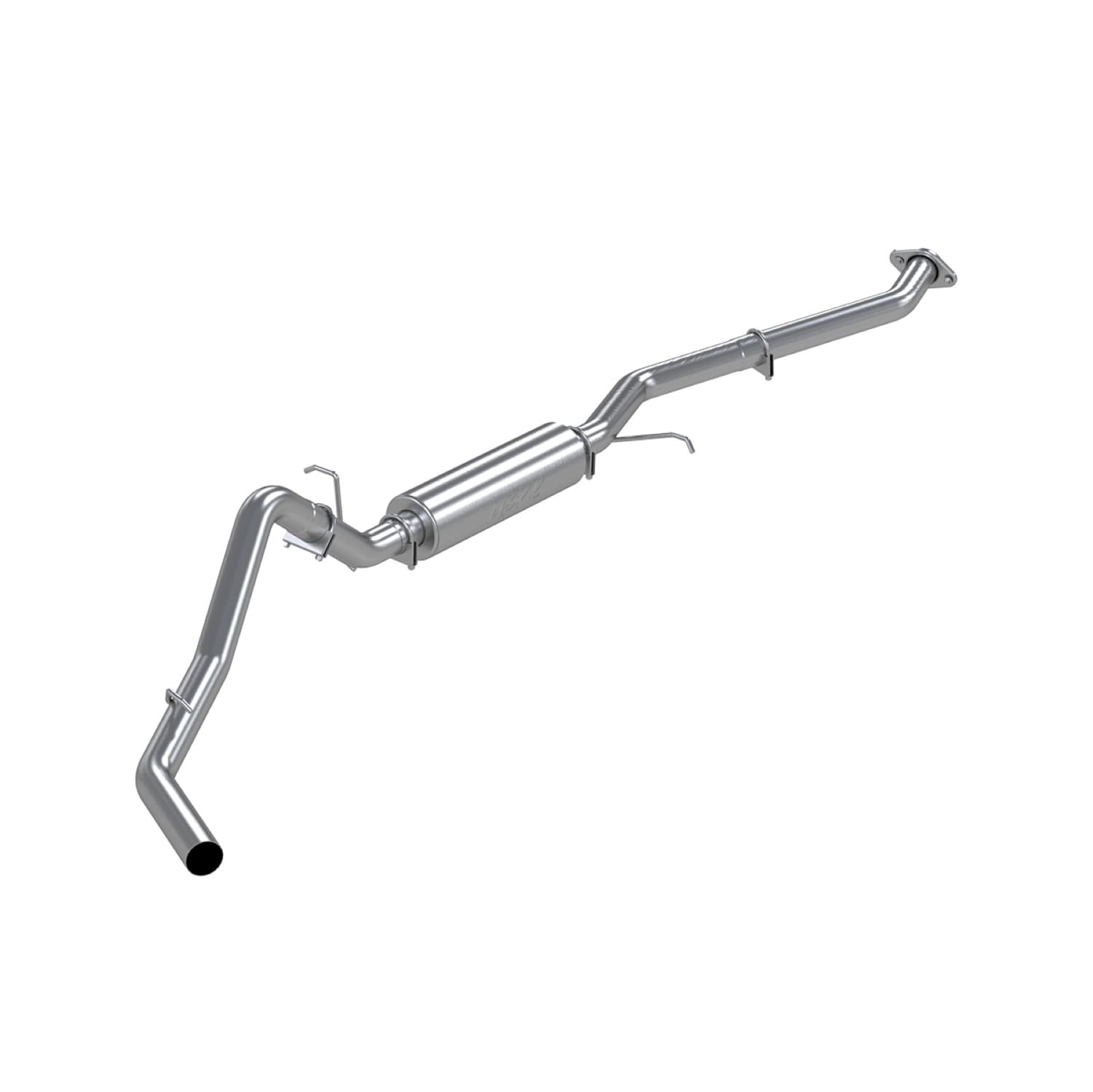 Armor Lite Cat Back Exhaust System; 3 in.; Incl. Extension Pipe/Mid Pipe/Muffler/Over Axle Pipe/Tailpipe/Hardware; No Tip Incl.; Single Side Exit; Aluminized; product image