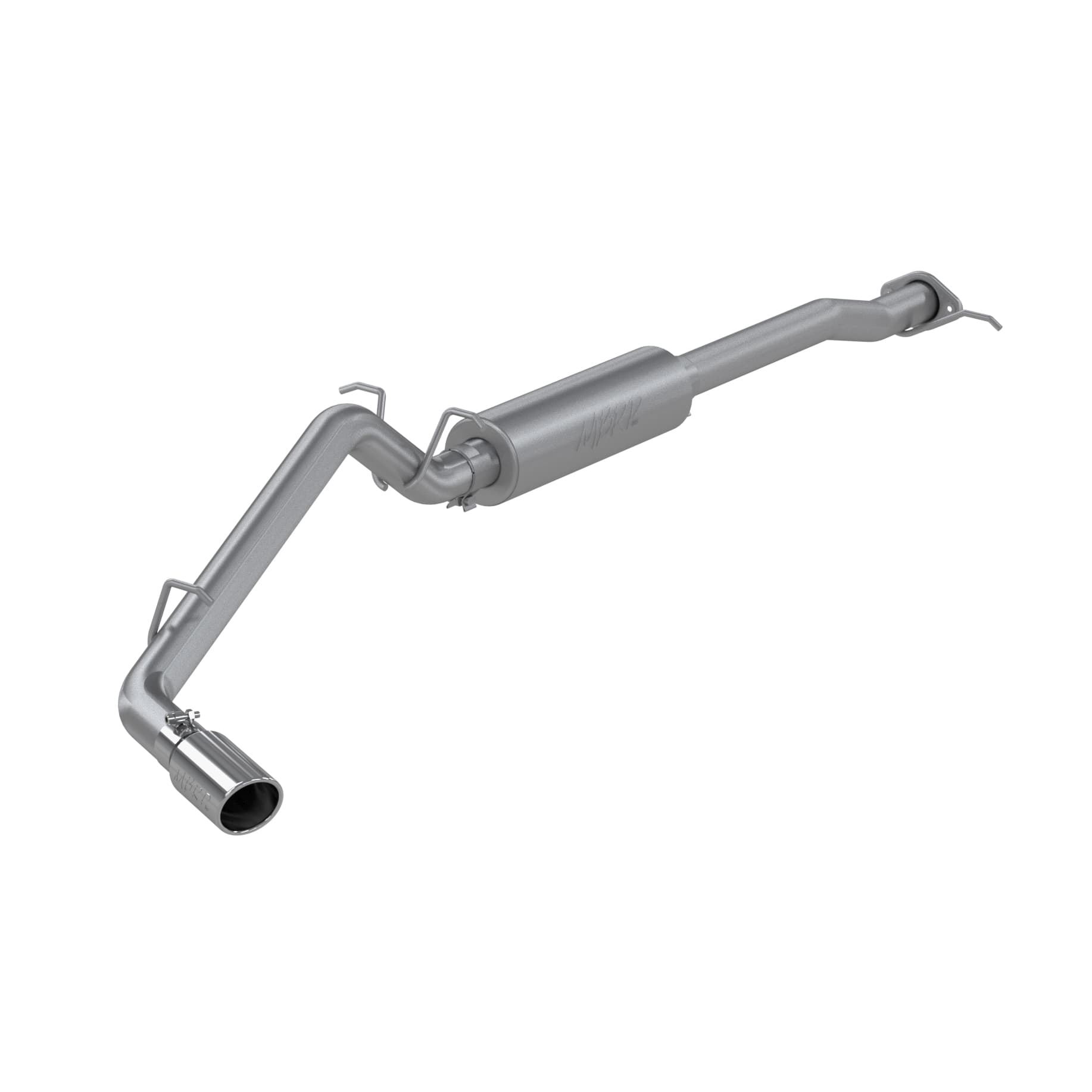 Armor Lite Cat Back Exhaust System; 3 in.; Incl. Front Pipe/Ext. Pipe/Muffler/Tailpipes/Hardware/4 in. OD Tip; Single Side Exit; Aluminized; product image