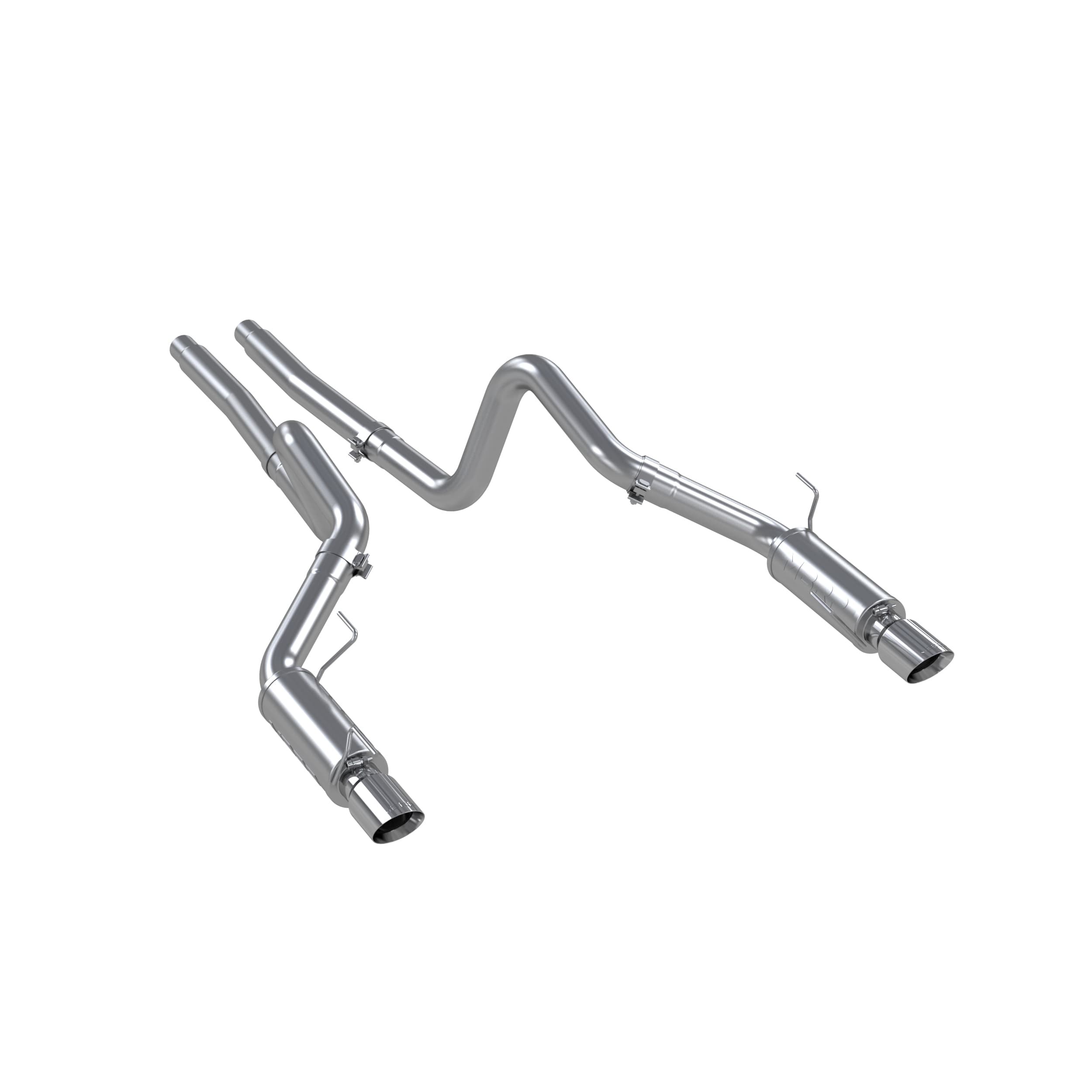 Armor Lite Cat Back Exhaust System; 3 in.; Incl. Ext. Pipes/Mufflers/Hardware/4 in. Outlet Diameter Tips; Dual Split Rear Exit; Race Version; Aluminized; product image