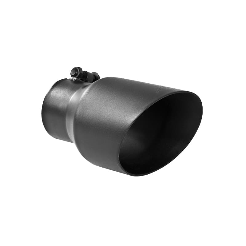 MBRP Exhaust Armor BLK Exhaust Tip; 3 in. Inlet Diameter; 4.5 in. Outlet Diameter; 8 in. Length; Dual Wall; Angled; T304 Stainless Steel; Black Finish;
