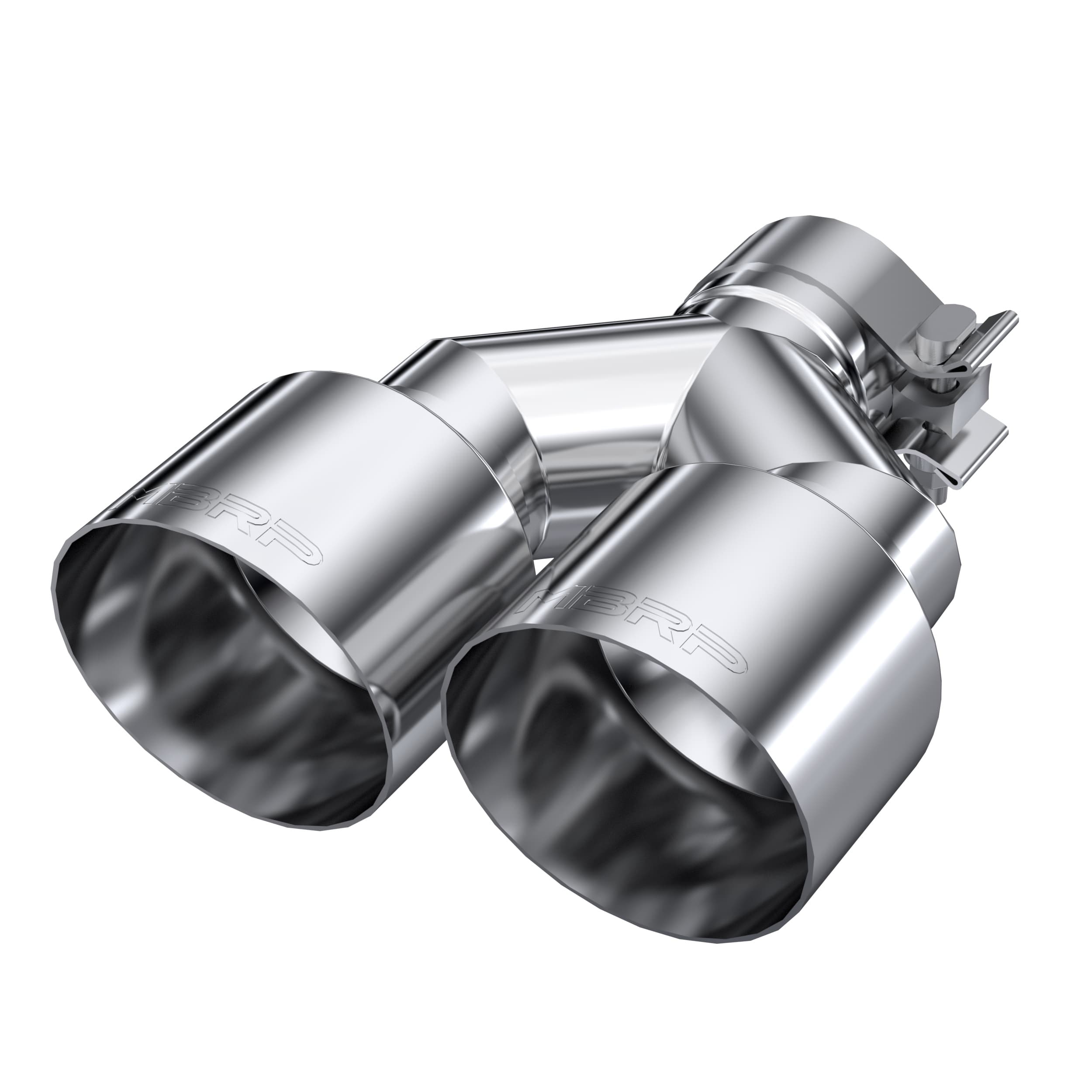 MBRP Exhaust Armor Pro Exhaust Tip; 2.5 in. Inlet Diameter; Dual 4 in. Outlet Diameter Out Single Wall; T304 Stainless Steel;
