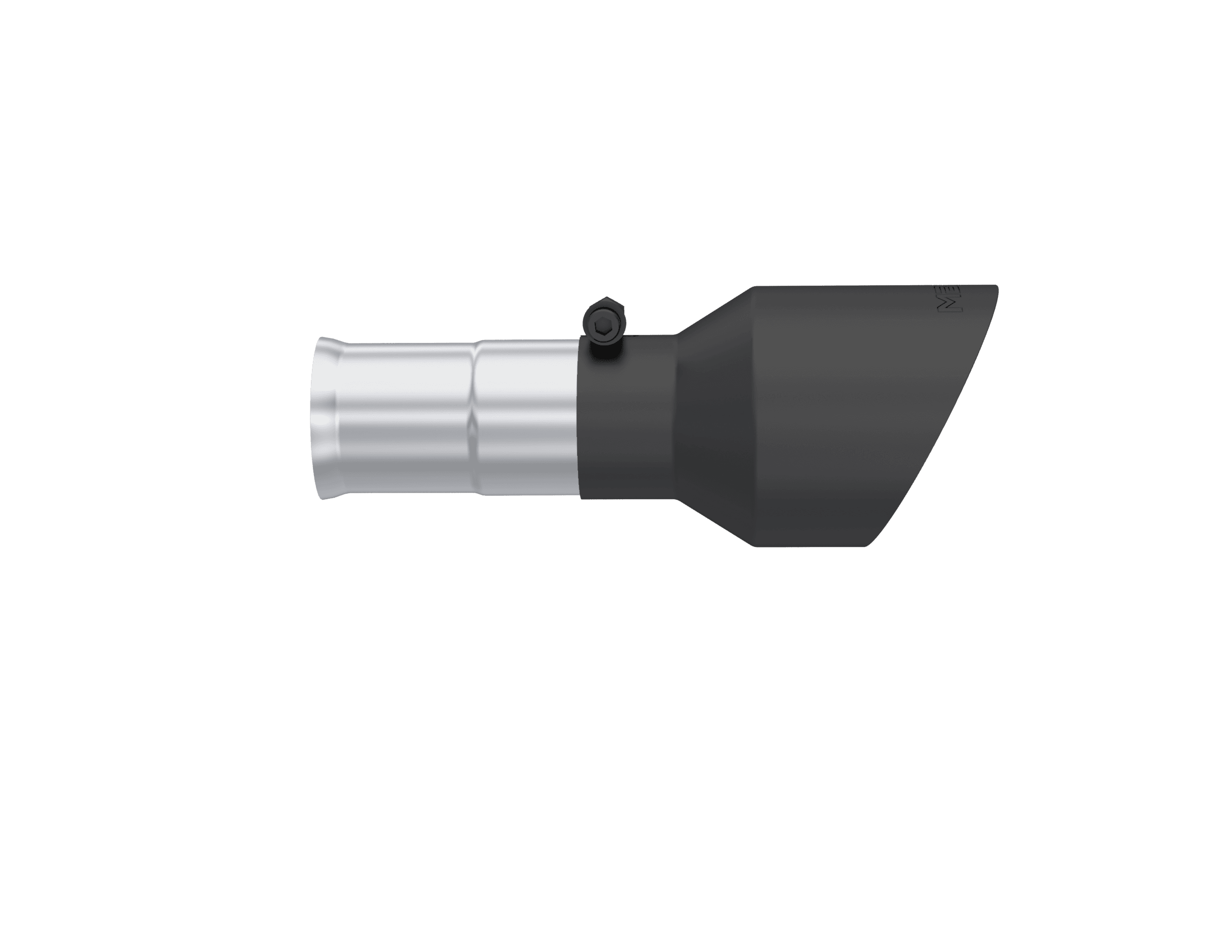 MBRP Exhaust Armor BLK Exhaust Tip; 5 in. Outer Diameter; 3 in. Inlet Diameter; Dual Wall; Angle Cut; Sold In Pairs; Black Coated;
