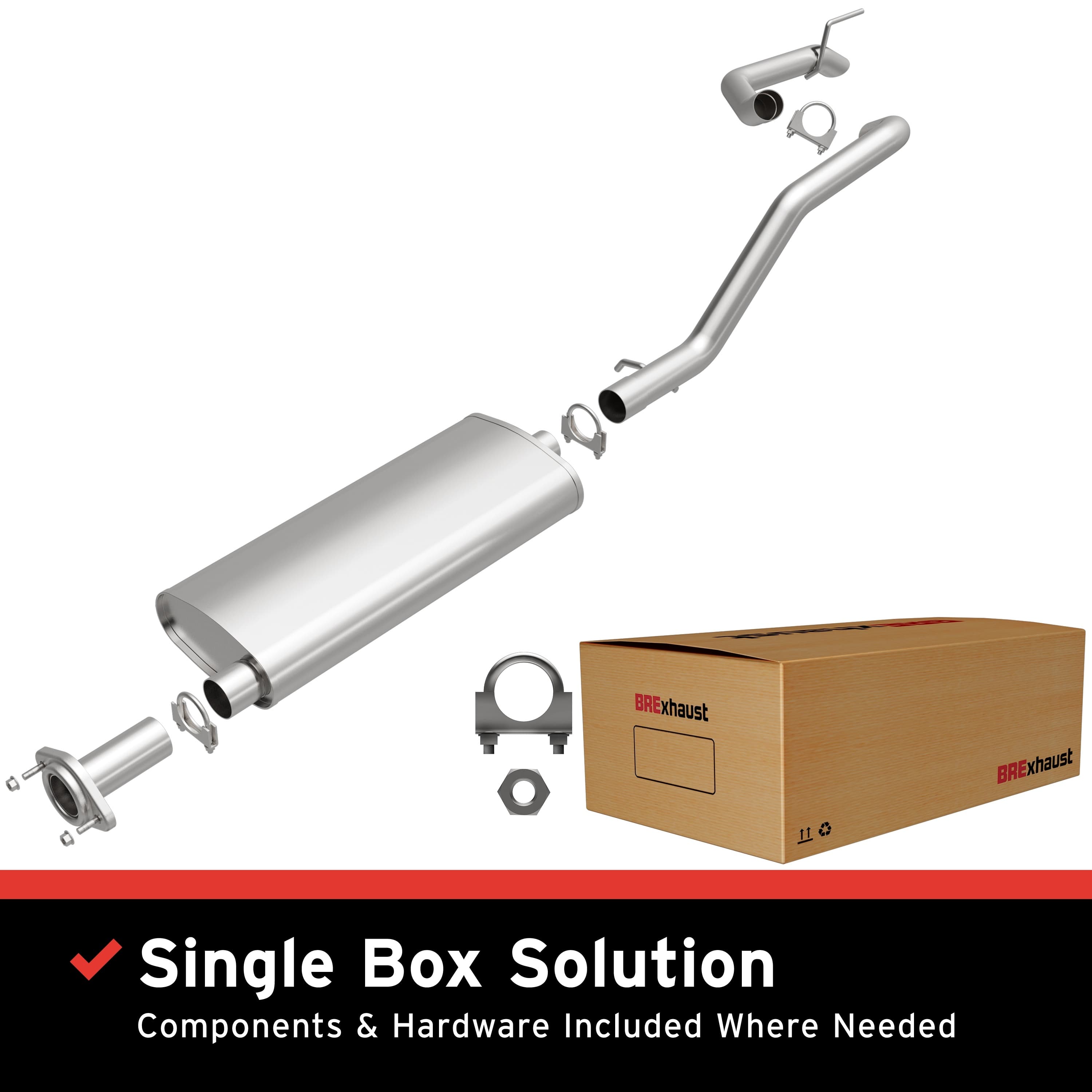 BRExhaust 106-0014 Direct-Fit Exhaust System Replacement Kit