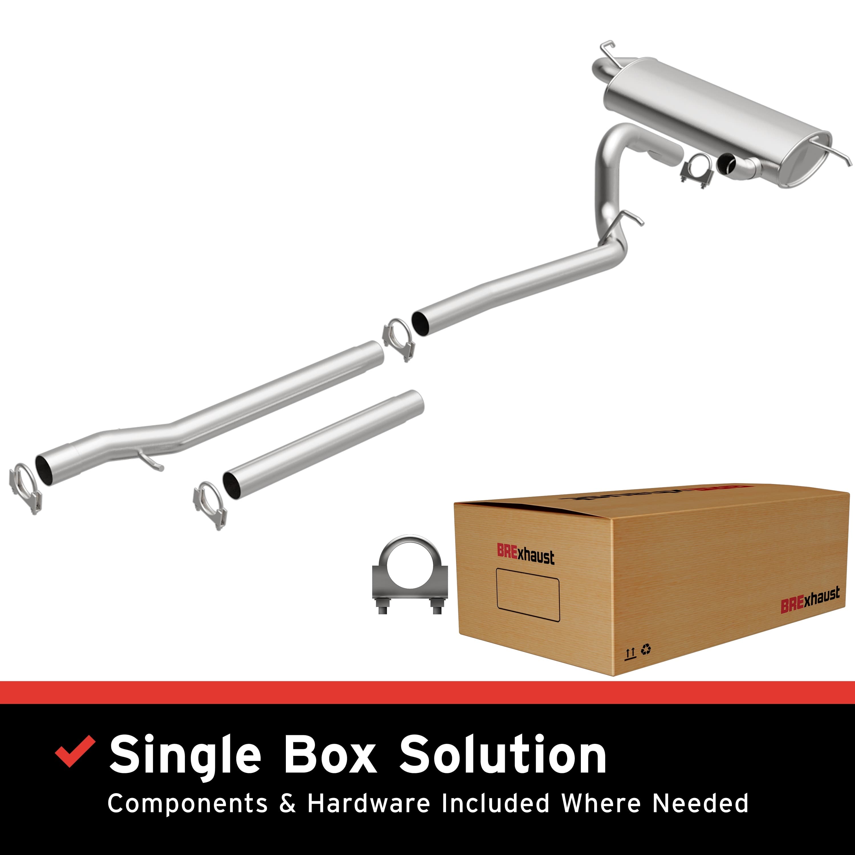 BRExhaust BRExhaust 106-0045 Direct-Fit Exhaust System Replacement Kit