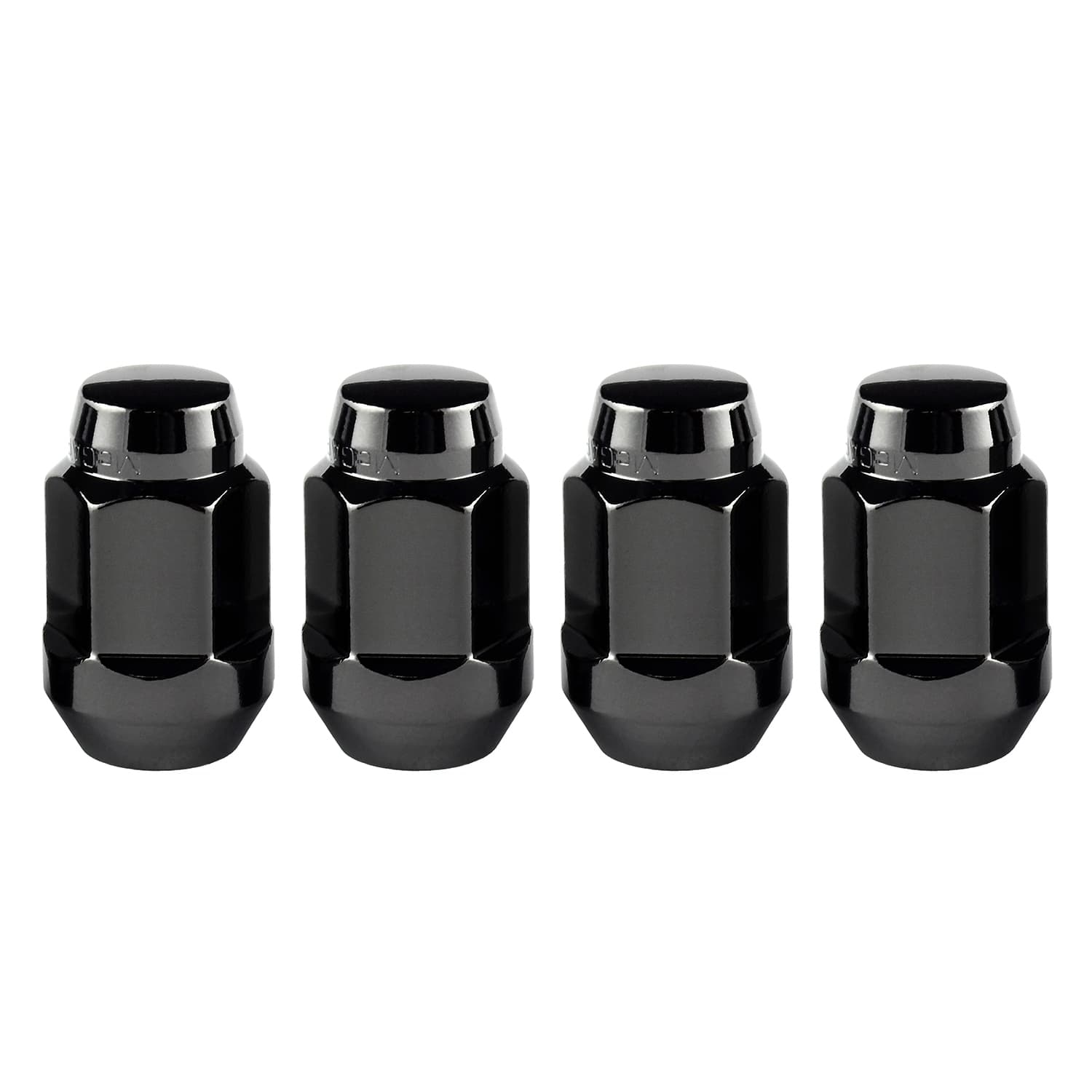 McGard HEX LUG NUT M14X1.5 CONE SEAT BULGE 22MM HEX 1.635 IN OAL BLACK (4 PK)