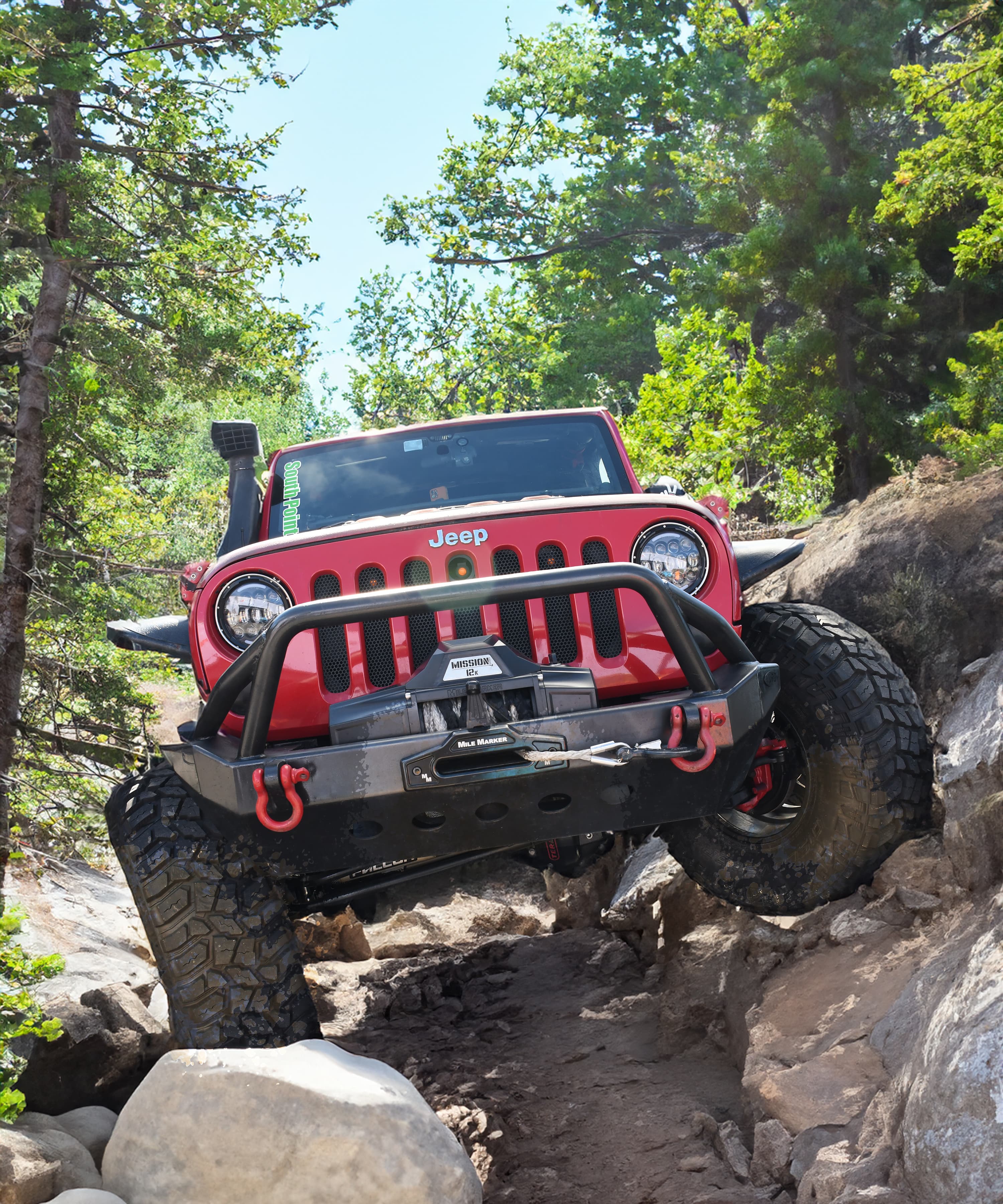 Mission 12K Capacity Winch with Synthetic Rope - Covert Black product image