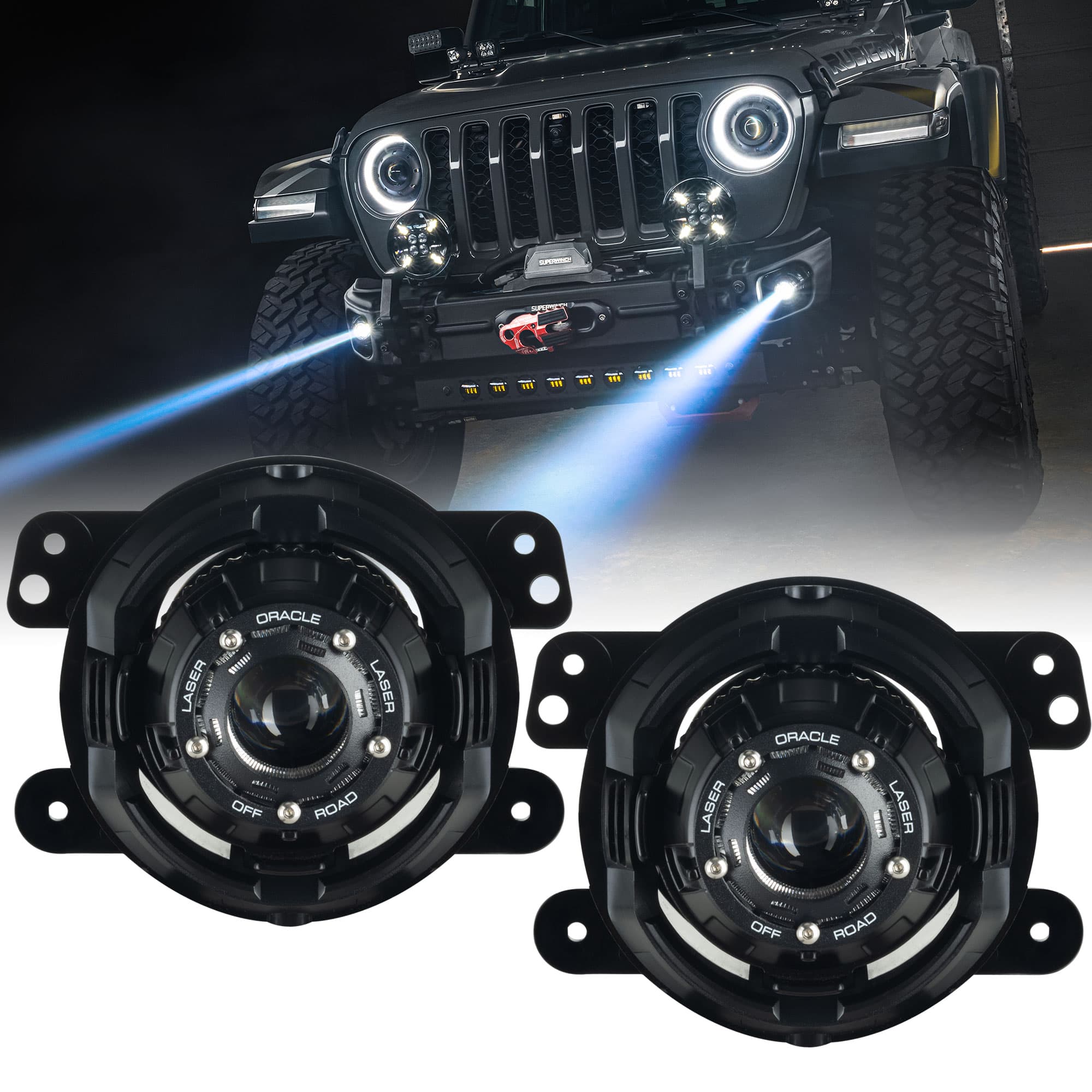 Oracle Lighting ORACLE Lighting Jeep Wrangler JK/JL & Gladiator JT 15W Off-Road LASER Fog Lights